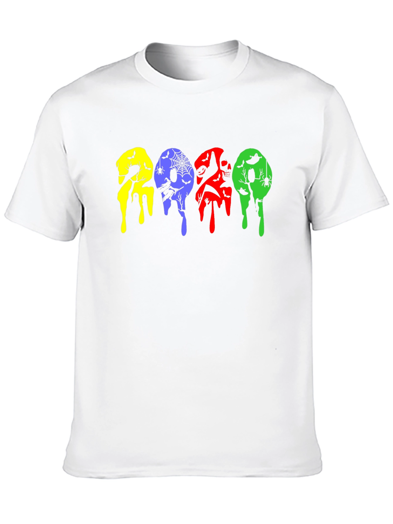 Halloween Drip Graphic Black T-Shirt