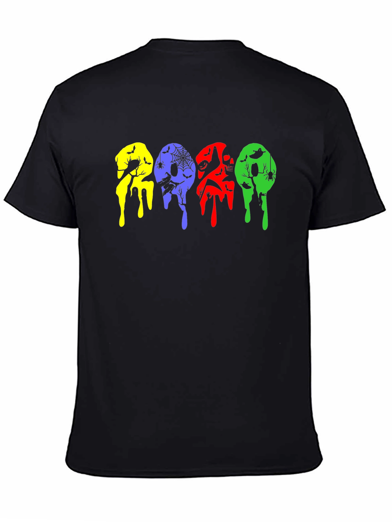 Halloween Drip Graphic Black T-Shirt