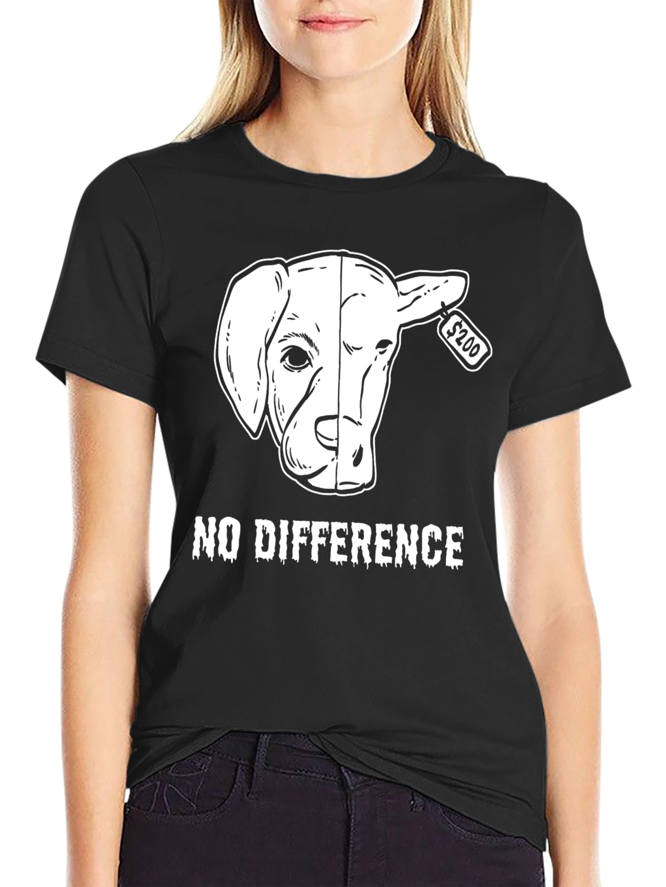 Vegan Dog/Lamb Graphic Tee - No Difference