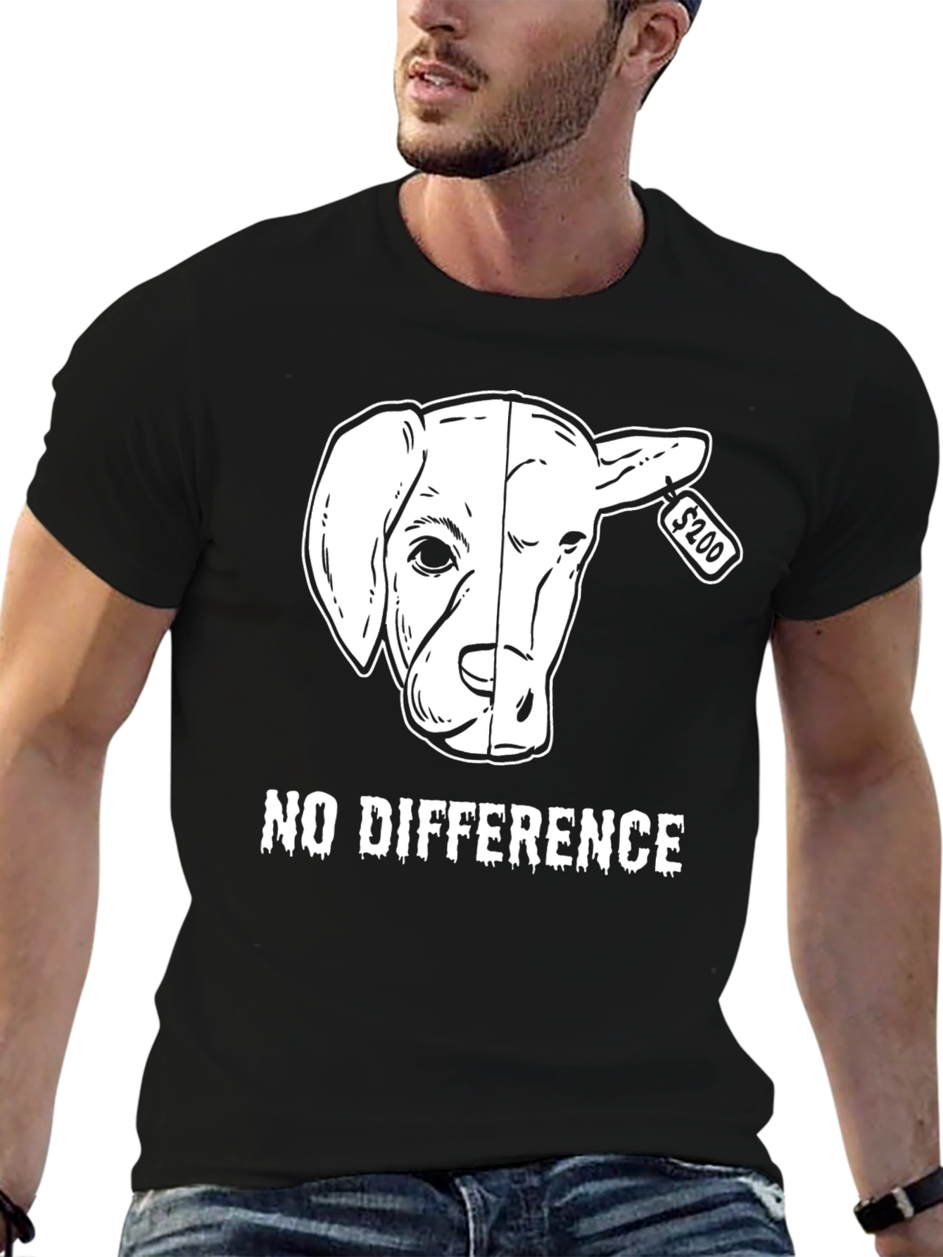 Vegan Dog/Lamb Graphic Tee - No Difference