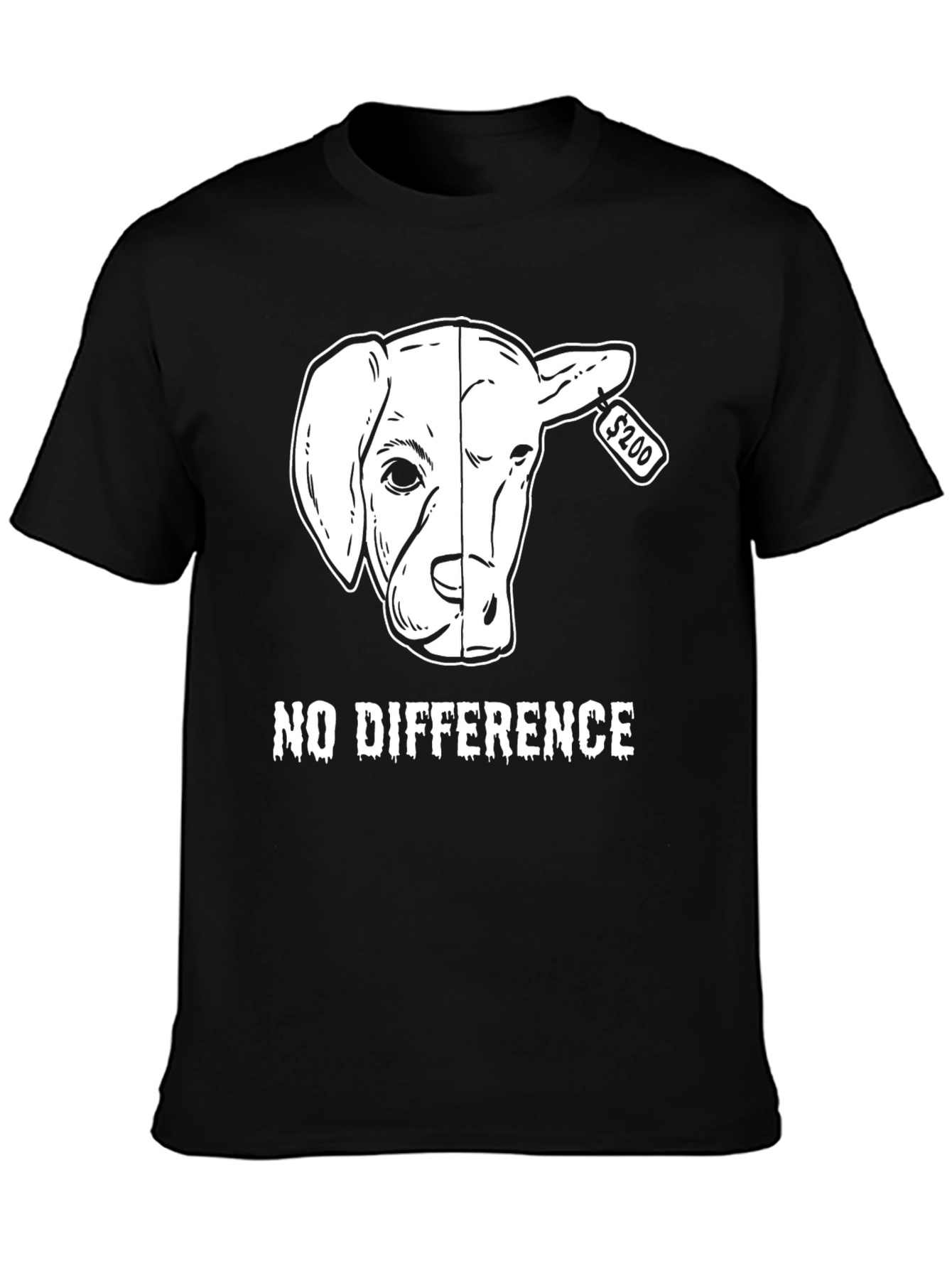 Vegan Dog/Lamb Graphic Tee - No Difference