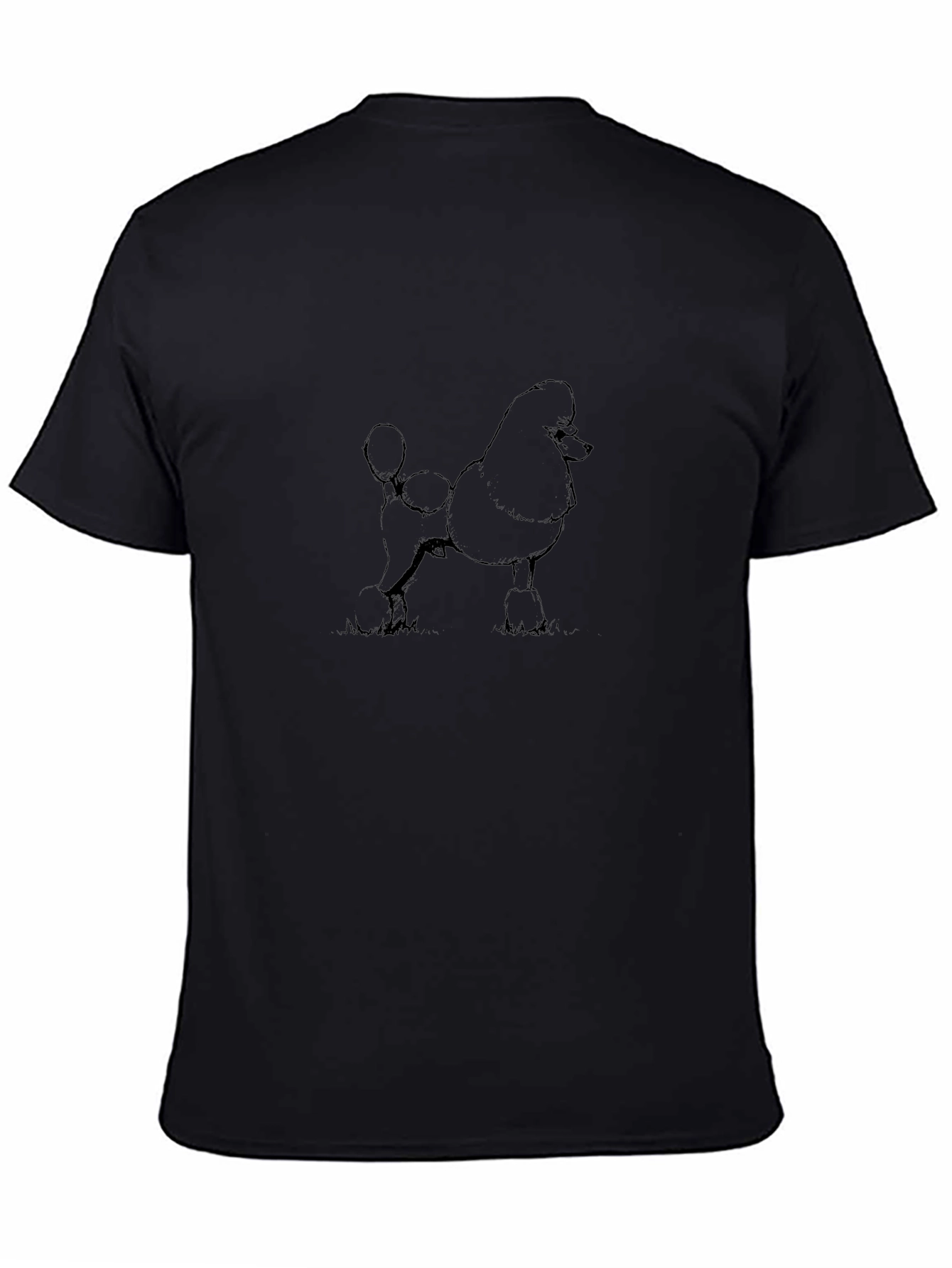 Poodle Graphic Black T-Shirt