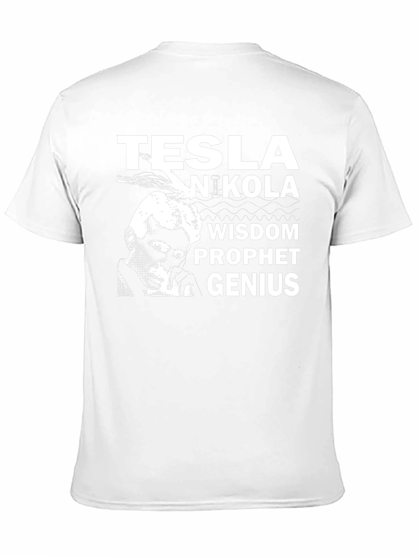 Tesla Nikola Wisdom Prophet Genius Black T-Shirt