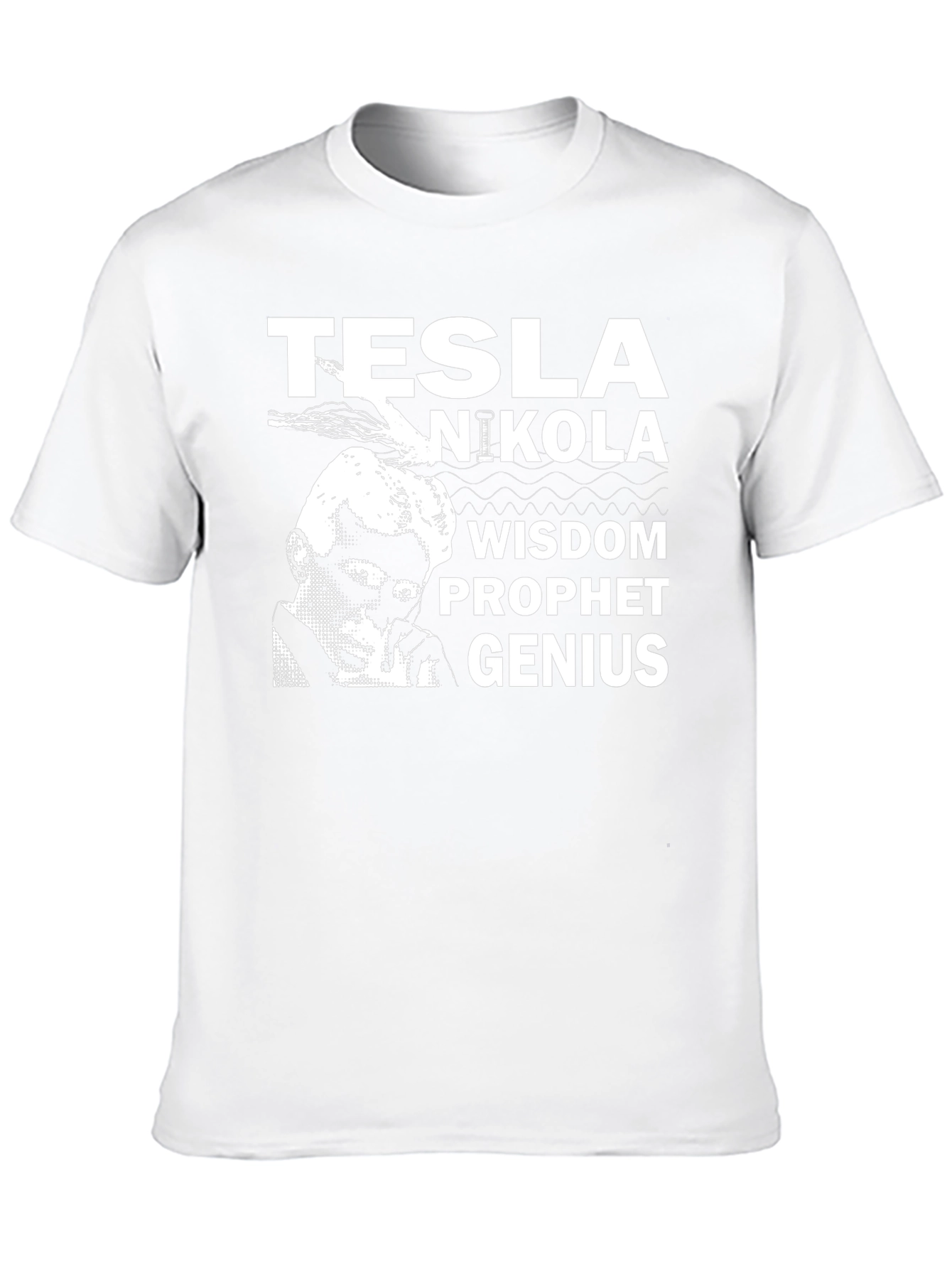 Tesla Nikola Wisdom Prophet Genius Black T-Shirt