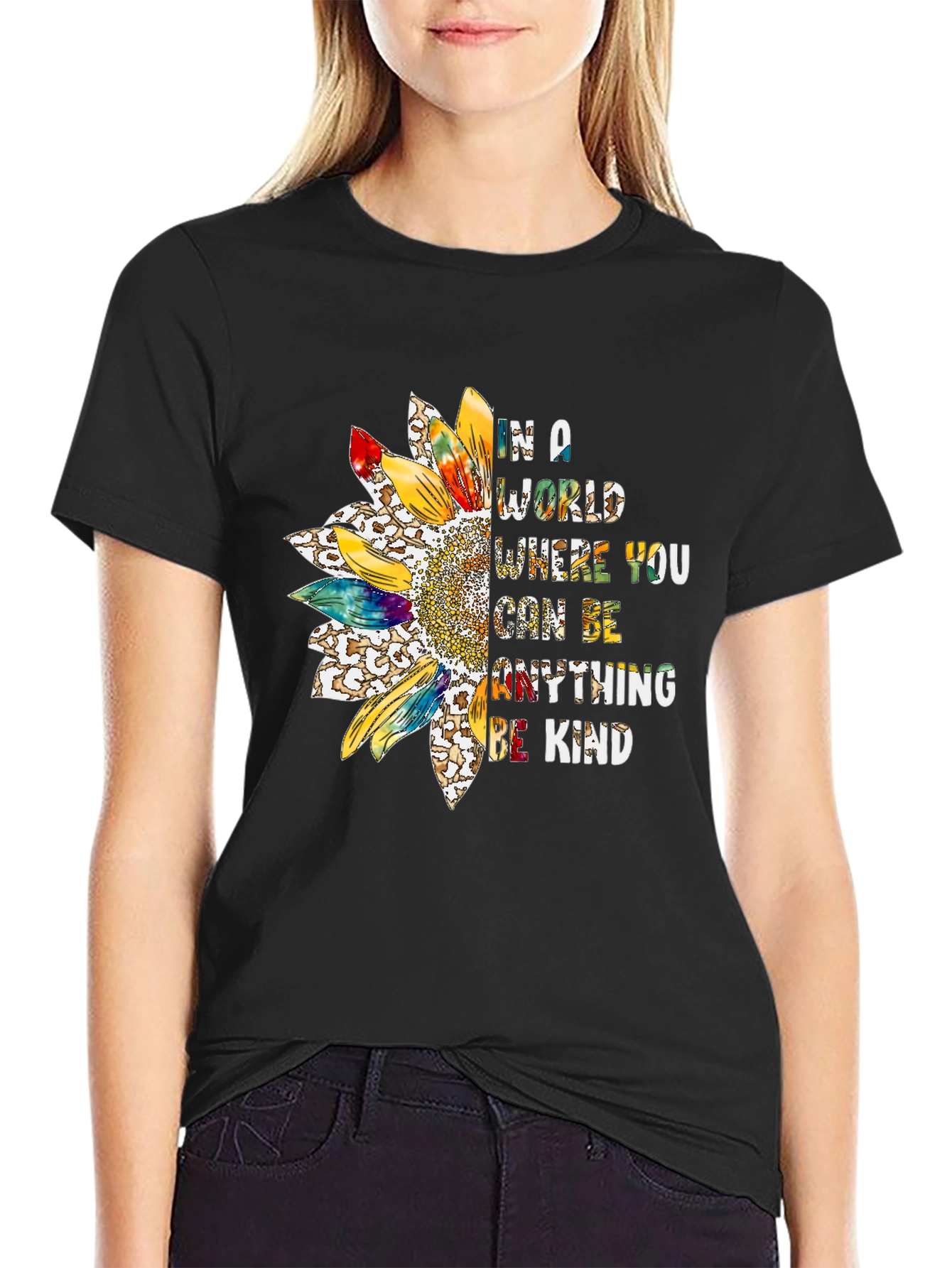 Sunflower Kindness Graphic T-Shirt