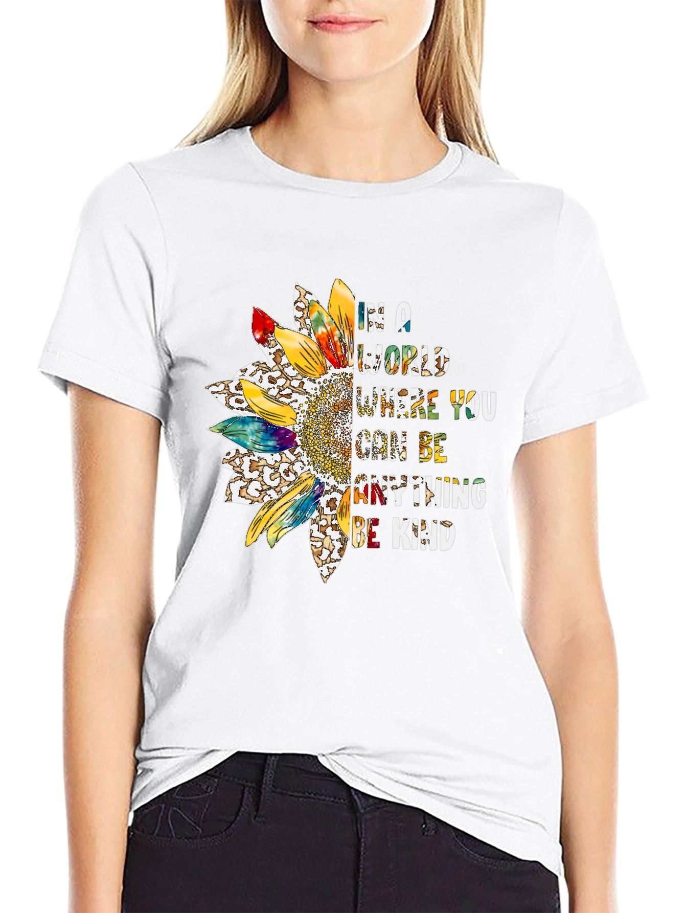Sunflower Kindness Graphic T-Shirt