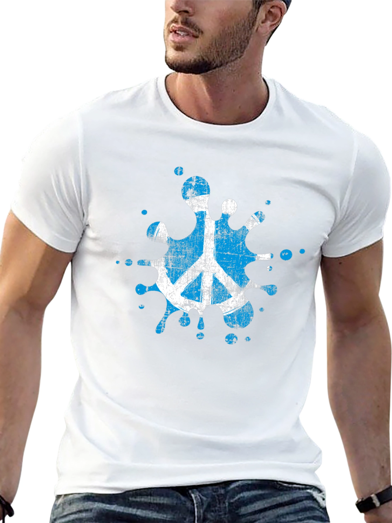Peace Symbol Splash T-Shirt - Black