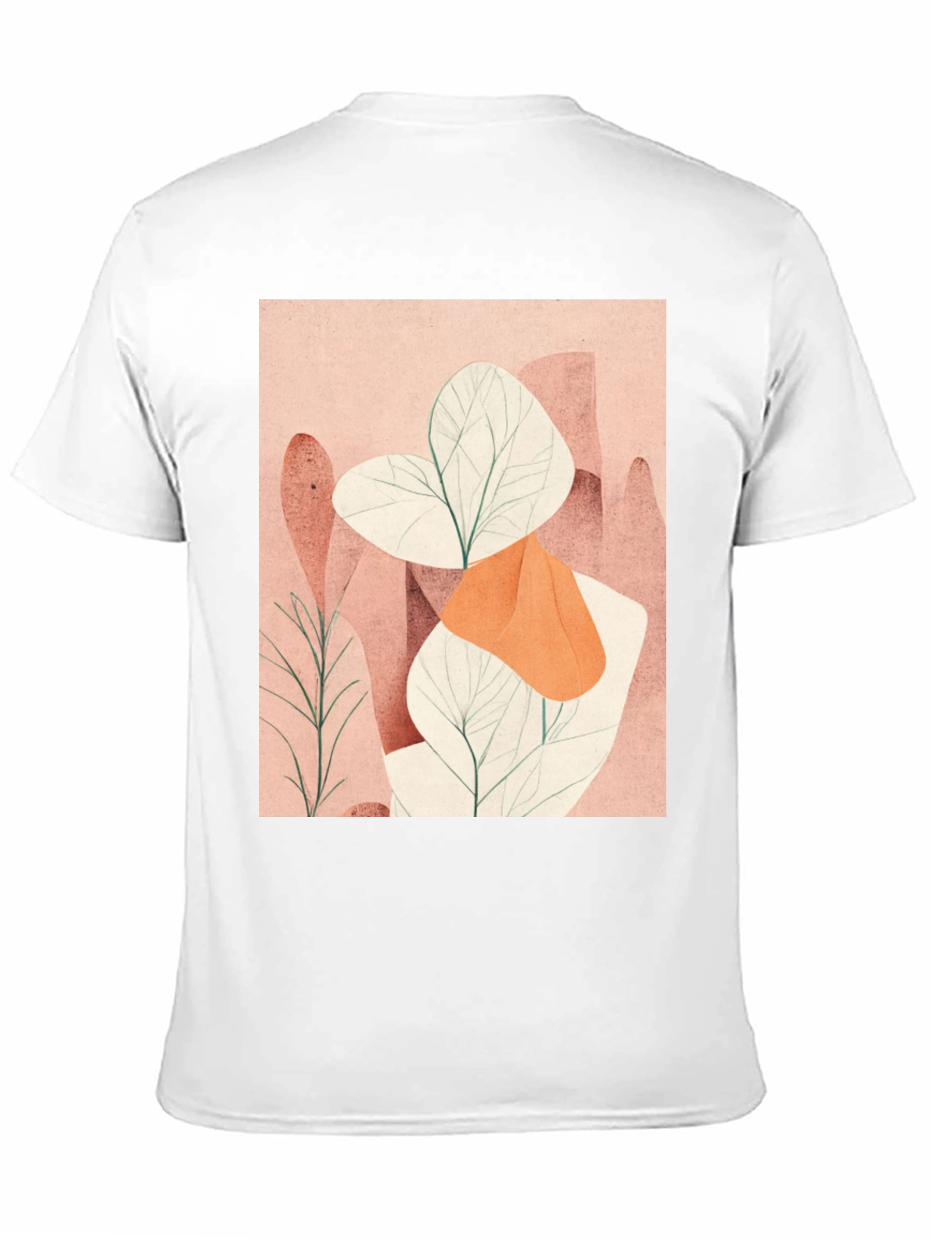 Abstract Plant Graphic Tee - Modern Art Shirt