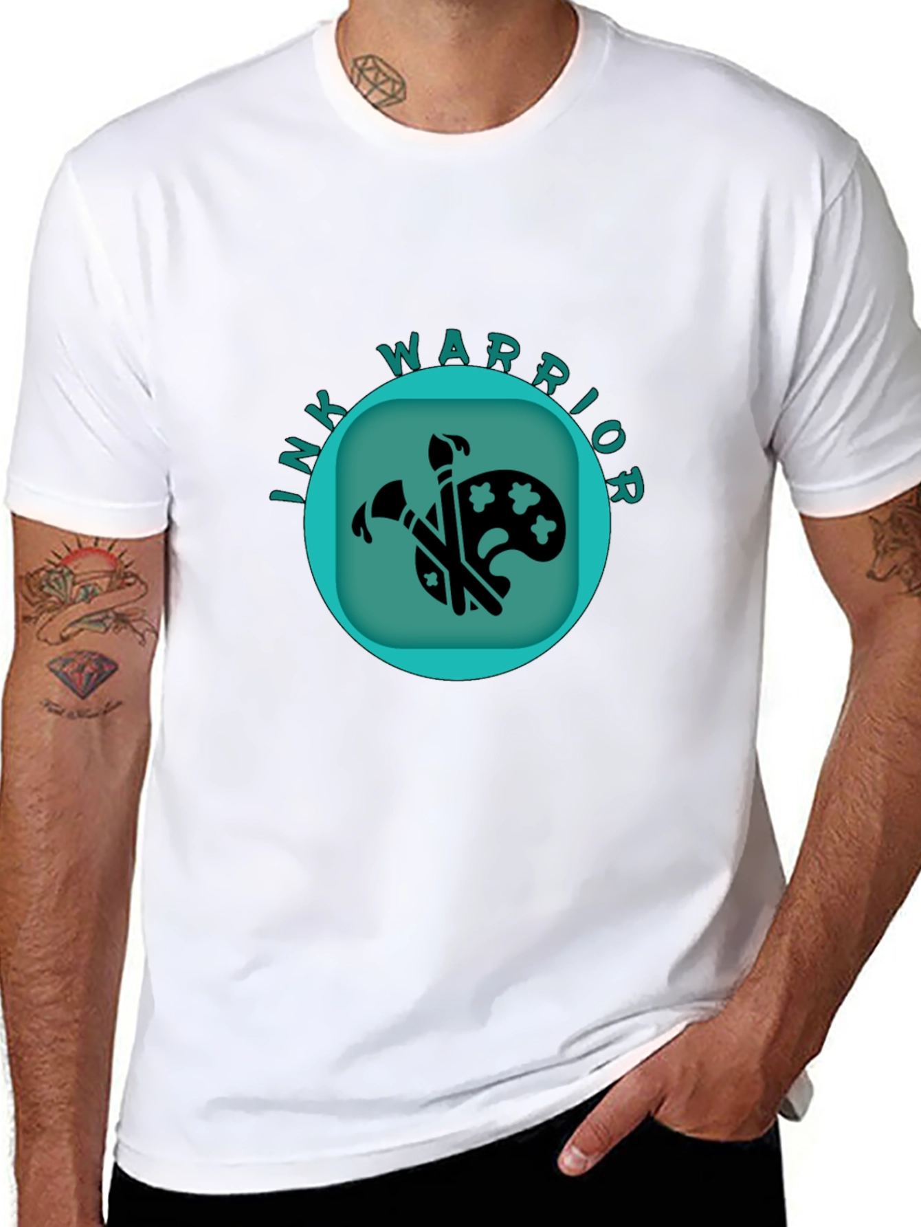 Ink Warrior Graphic T-Shirt - Black