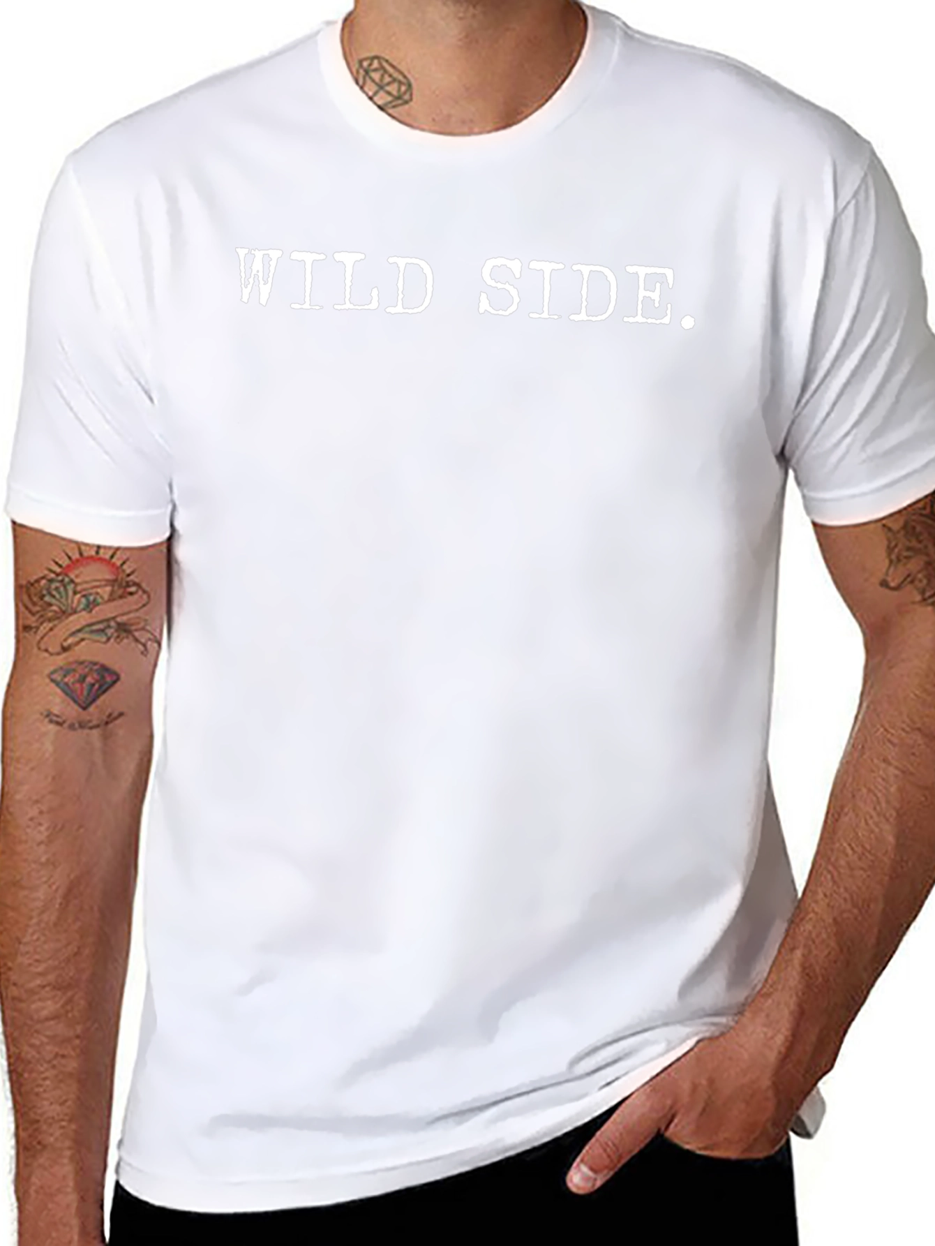 Wild Side Graphic Tee - Black Cotton Blend