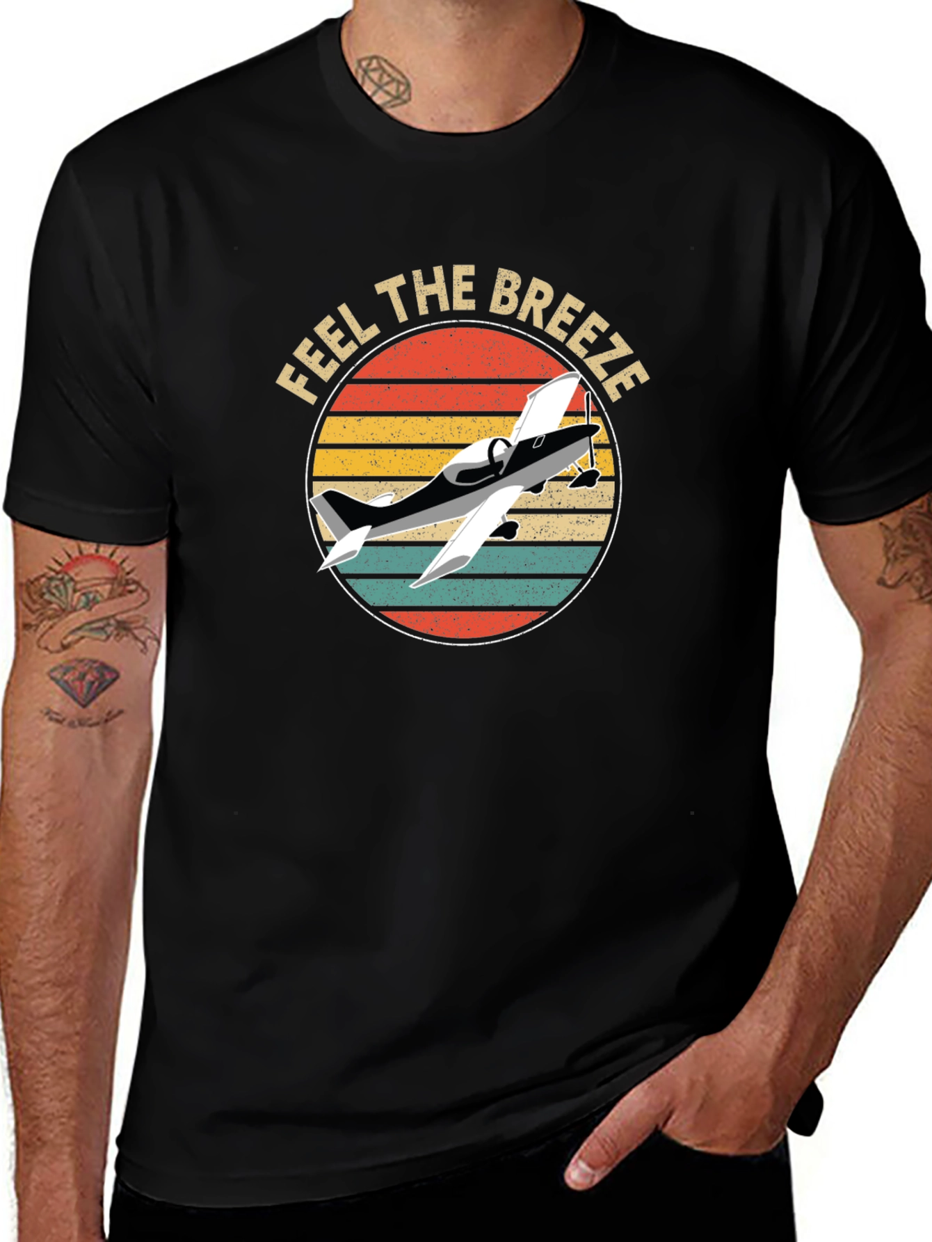 Feel The Breeze Airplane Graphic Tee
