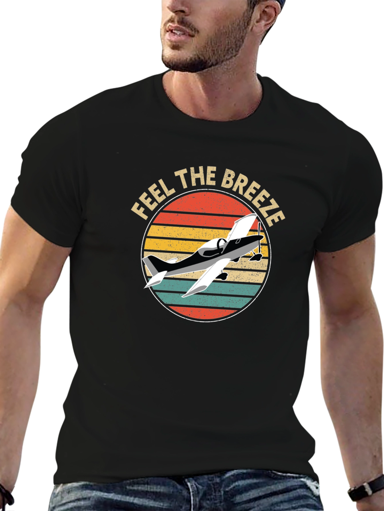 Feel The Breeze Airplane Graphic Tee