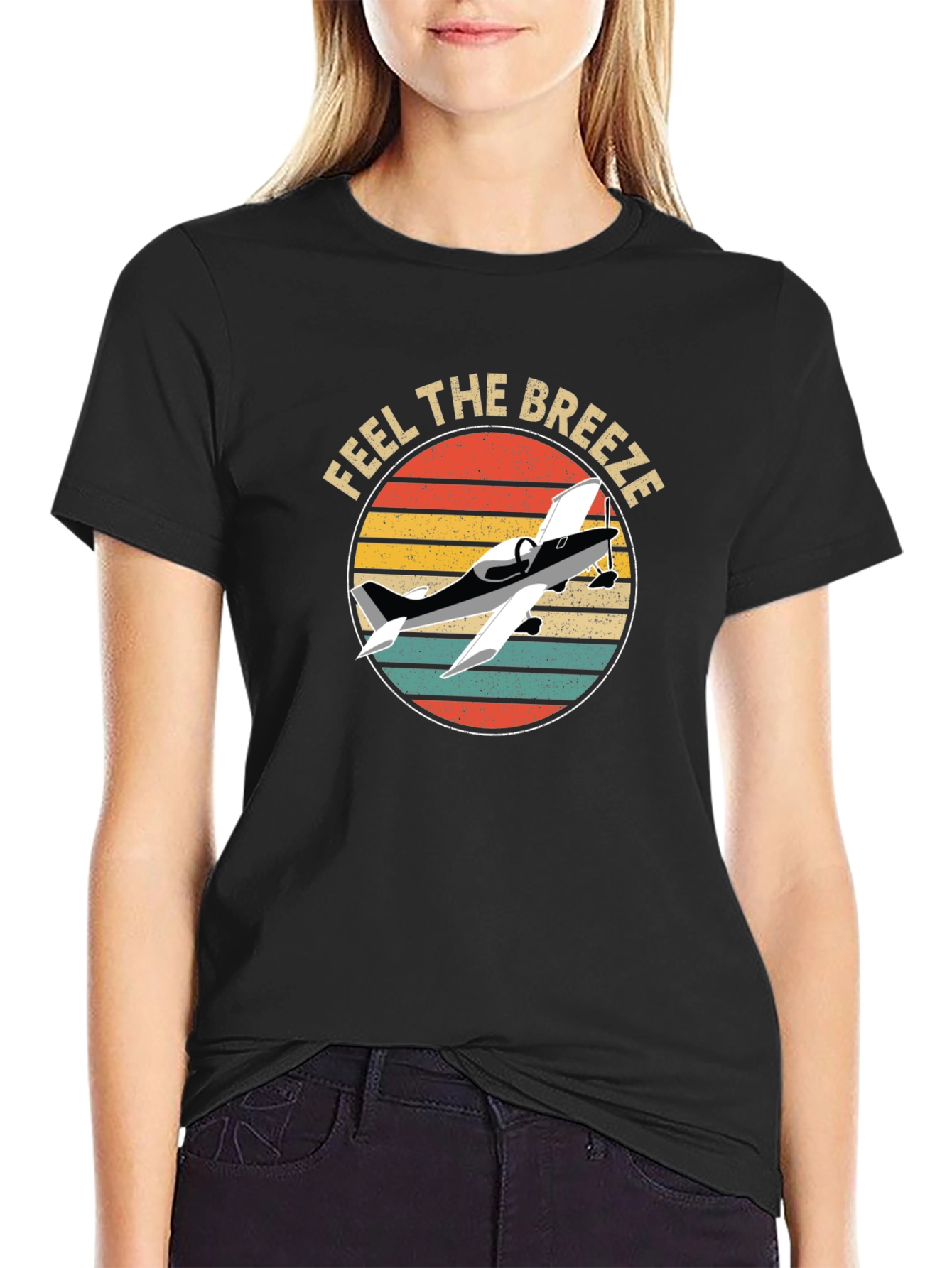 Feel The Breeze Airplane Graphic Tee