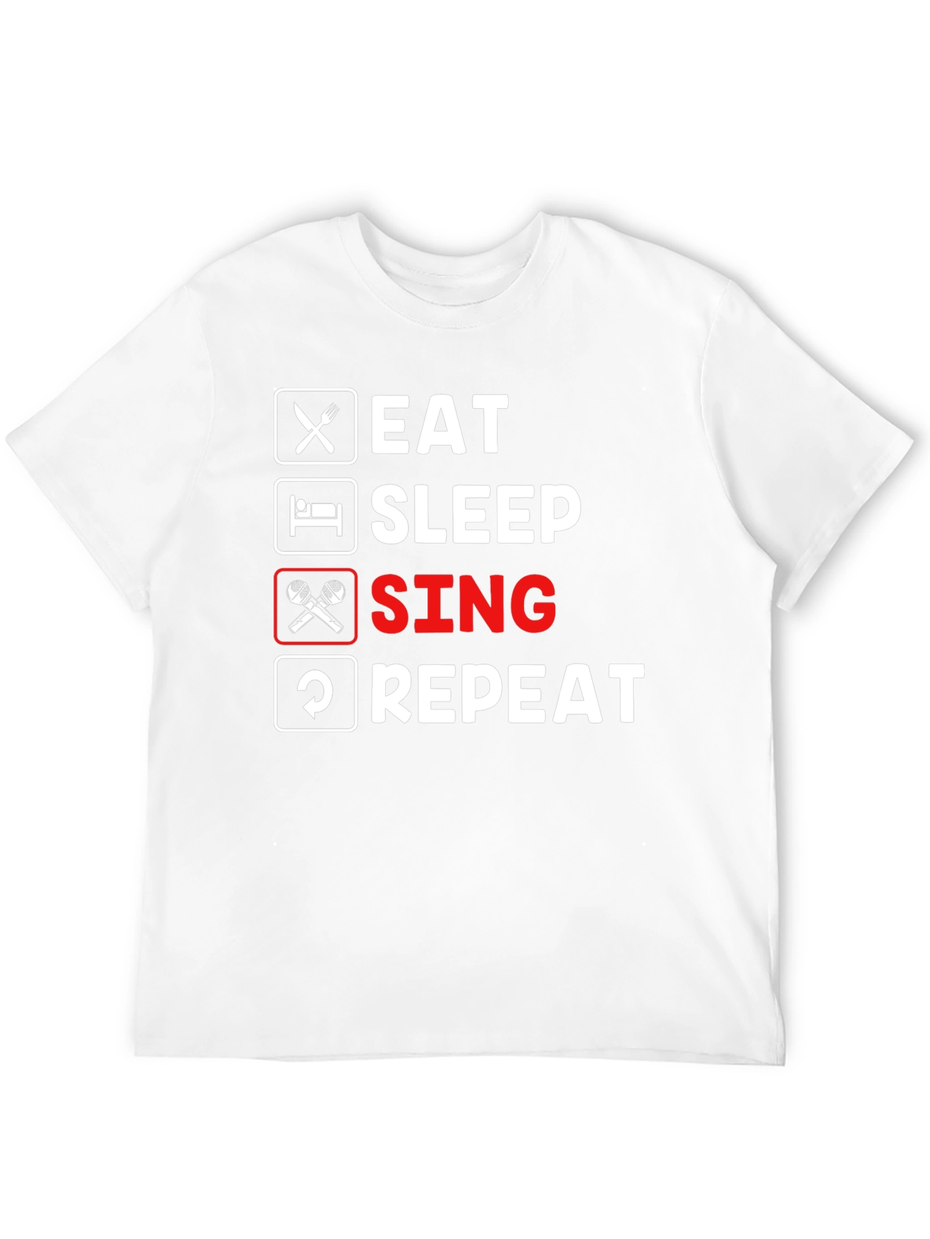 Eat Sleep Sing Repeat Graphic Tee