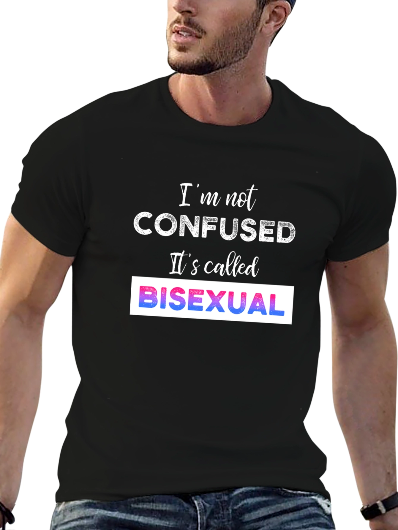 Bisexual Pride T-Shirt - Im Not Confused
