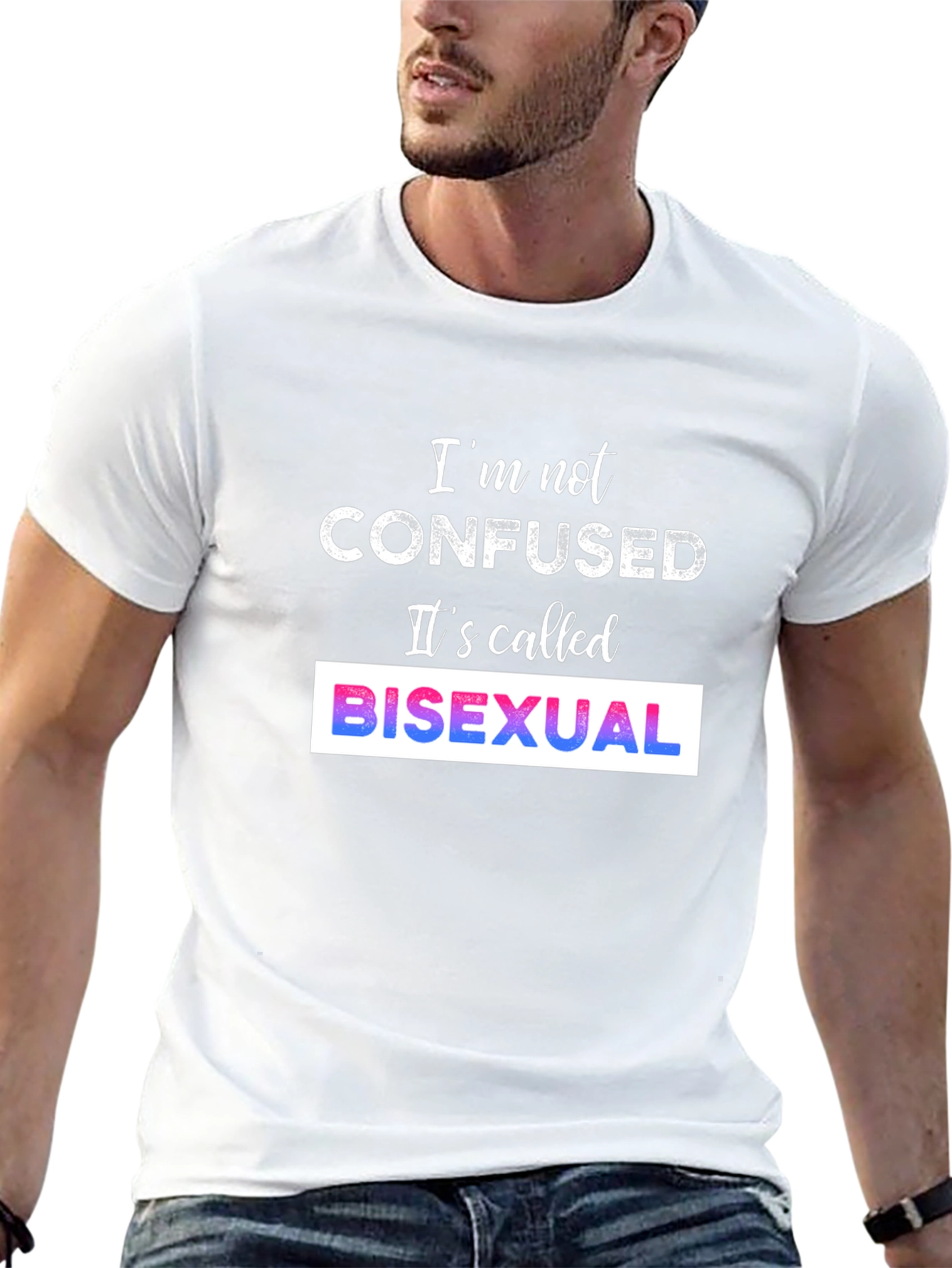 Bisexual Pride T-Shirt - Im Not Confused