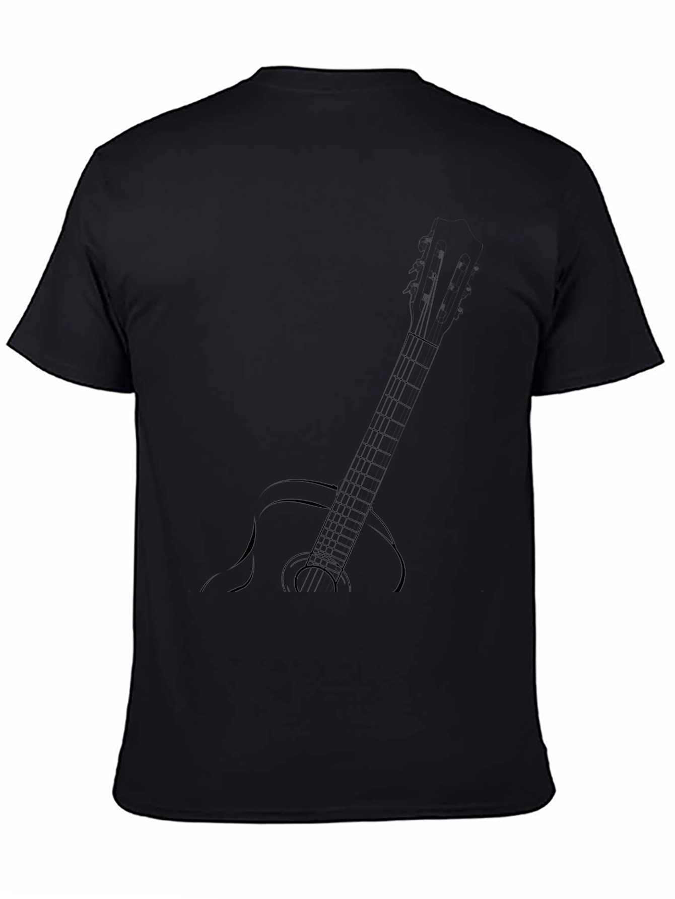 Guitar Graphic Black T-Shirt
