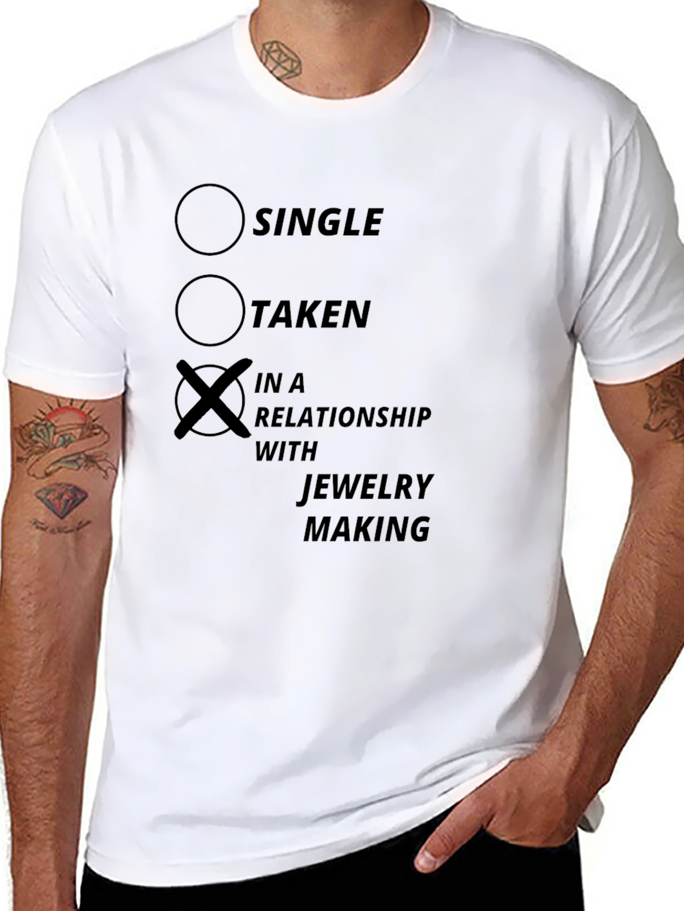 Jewelry Making Relationship T-Shirt - Black