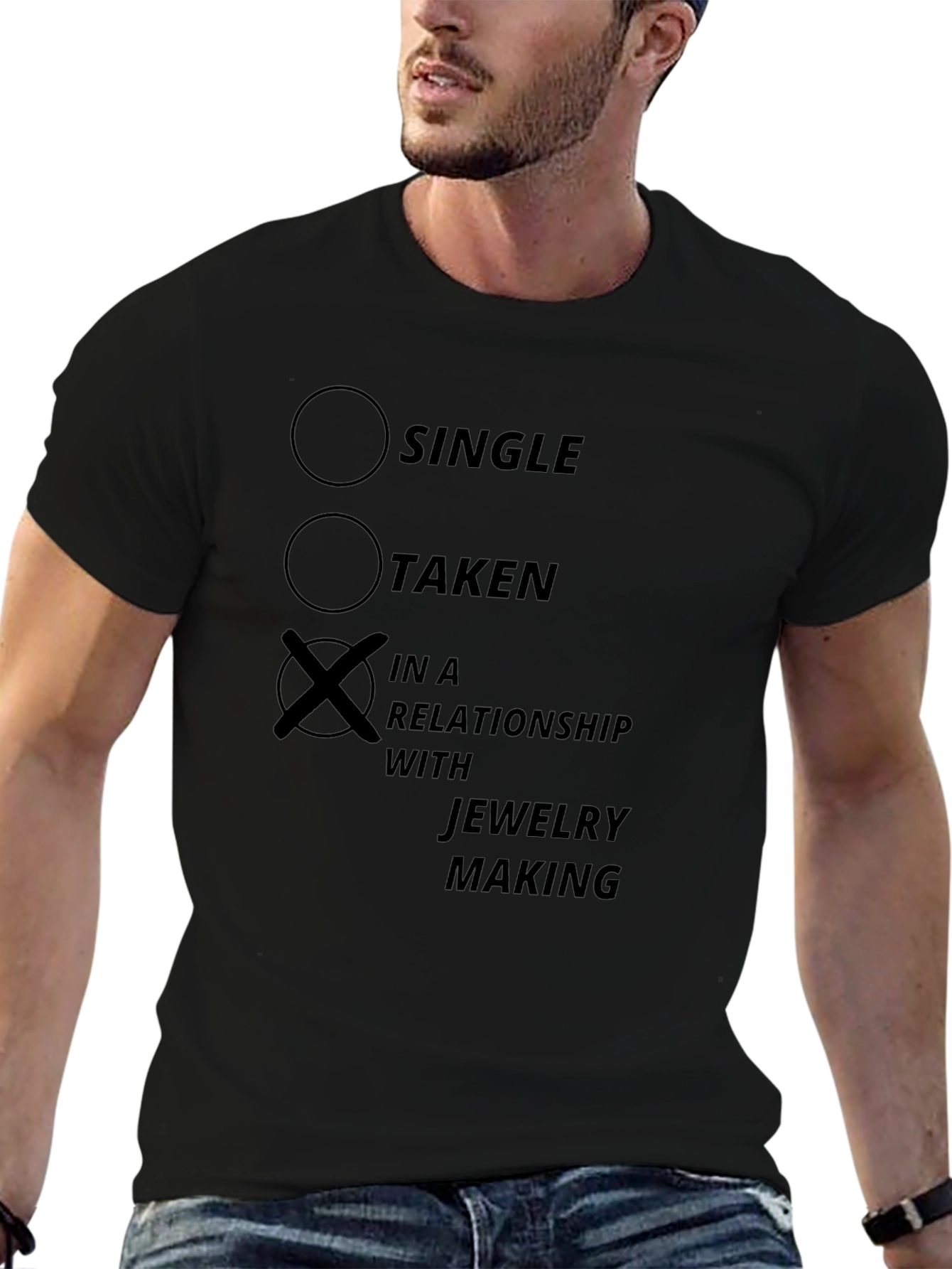 Jewelry Making Relationship T-Shirt - Black
