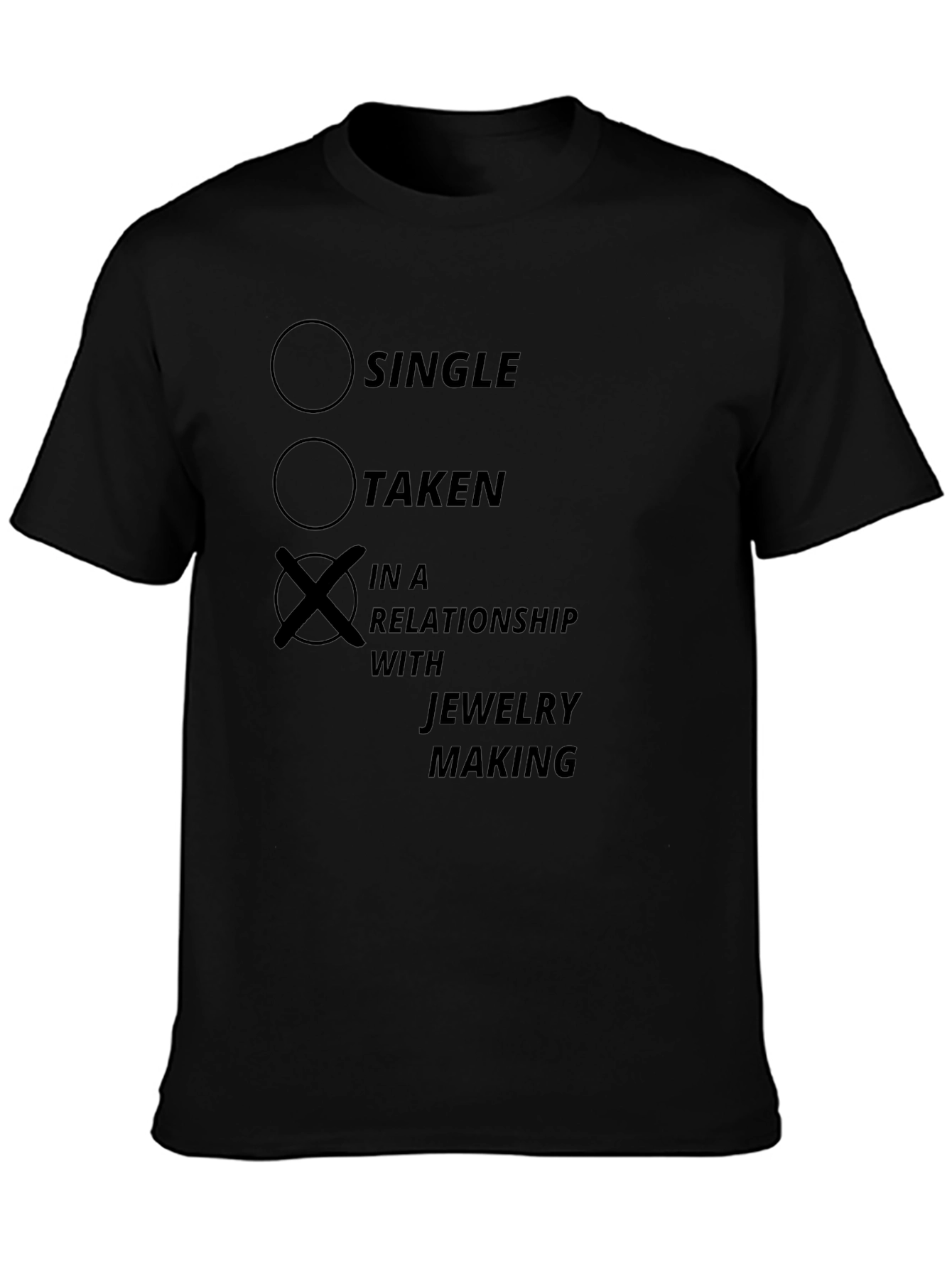 Jewelry Making Relationship T-Shirt - Black