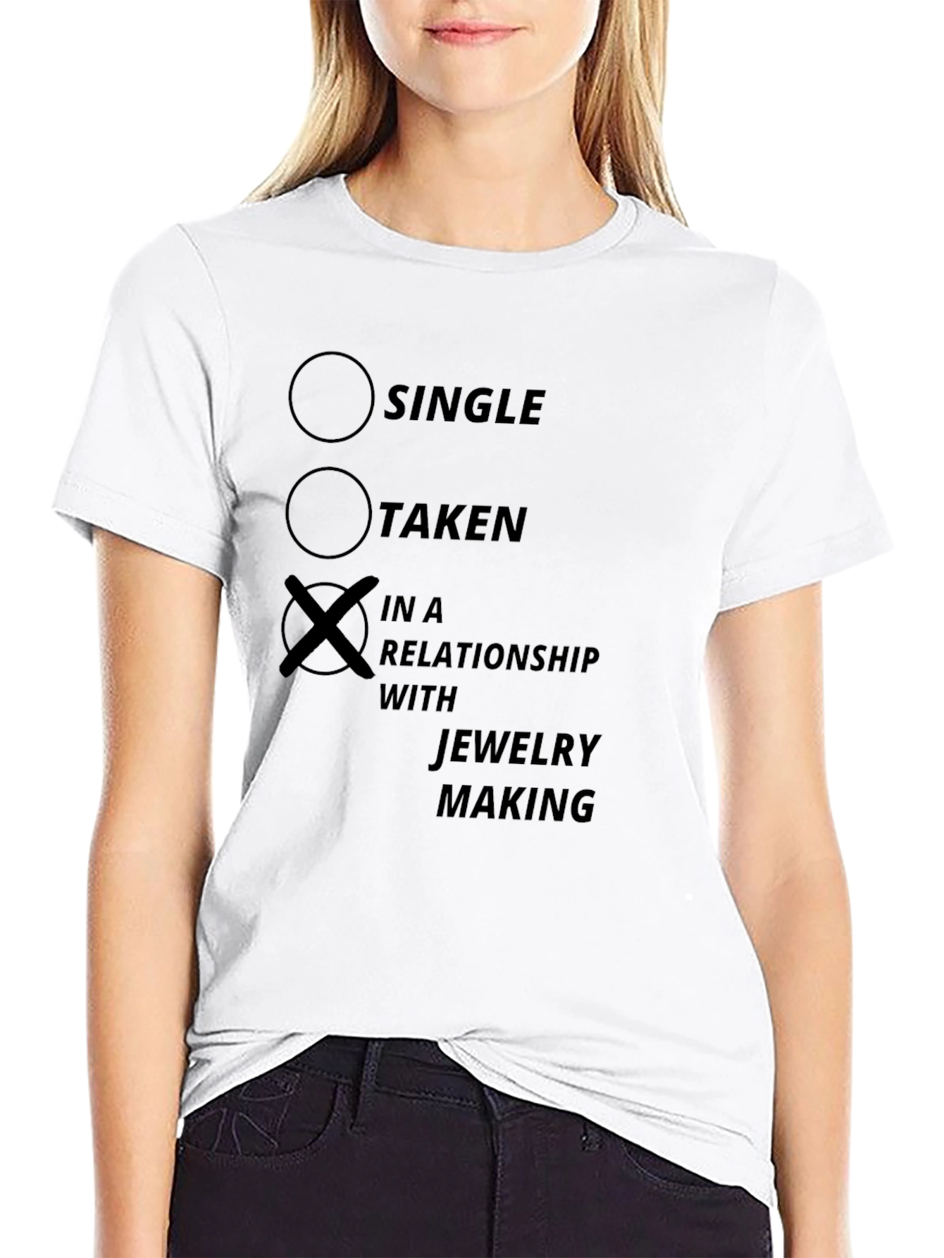 Jewelry Making Relationship T-Shirt - Black