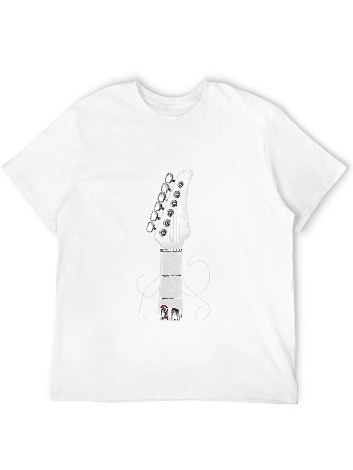Guitar Head Graphic Tee - Black Casual Shirt