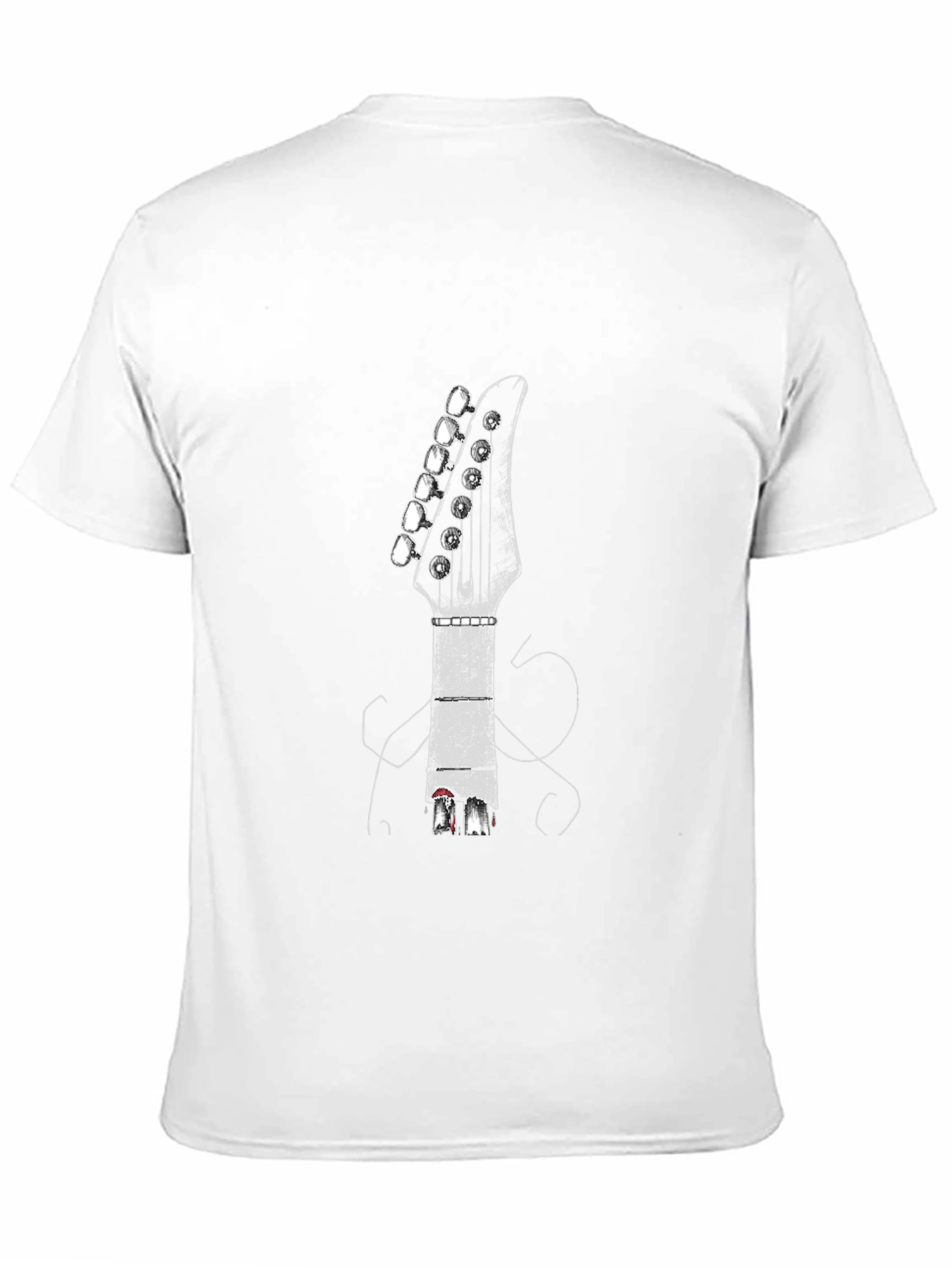 Guitar Head Graphic Tee - Black Casual Shirt