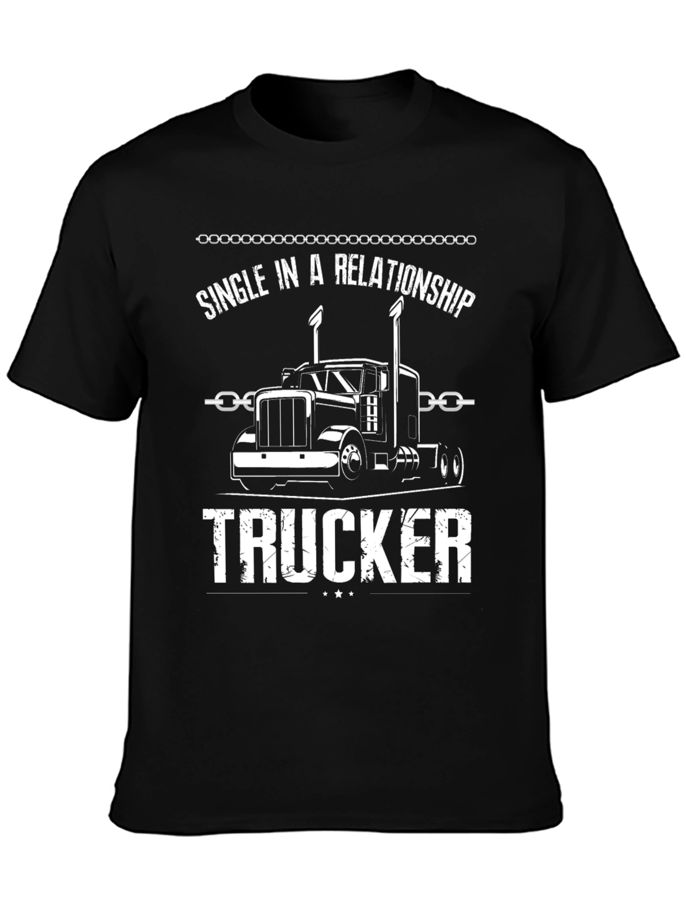 Single In A Relationship Trucker Graphic Tee