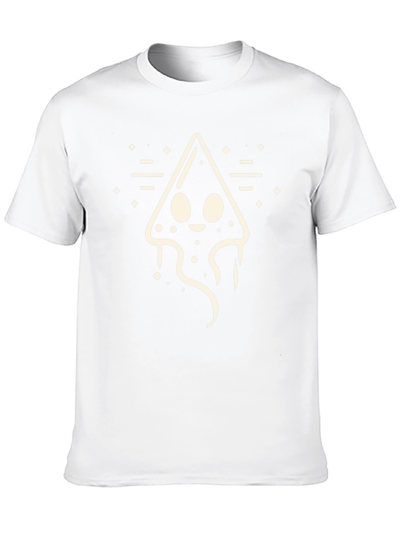 Cute Squid Graphic Tee - Black Cotton T-Shirt