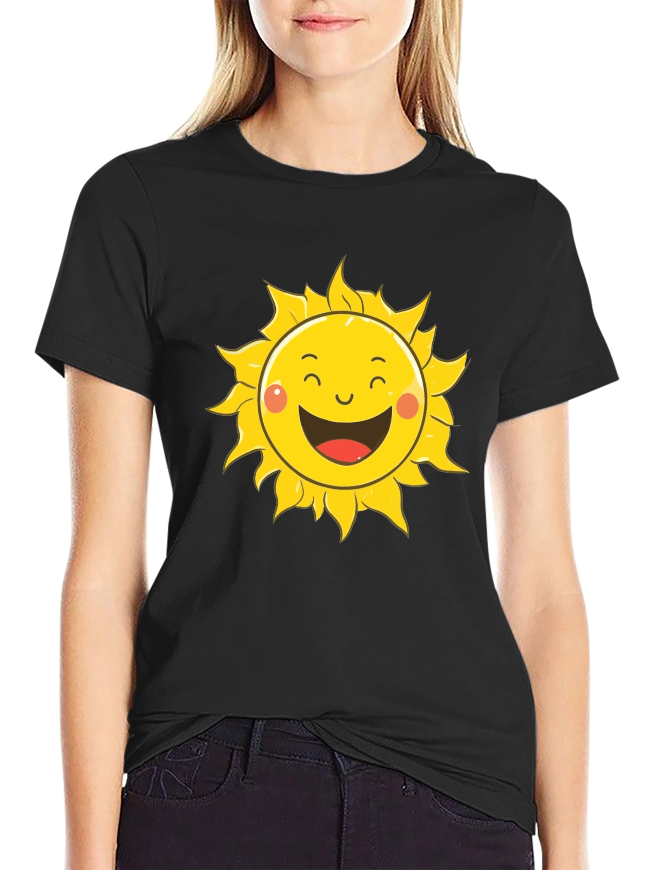 Happy Sun Graphic T-Shirt - Cheerful Summer Style