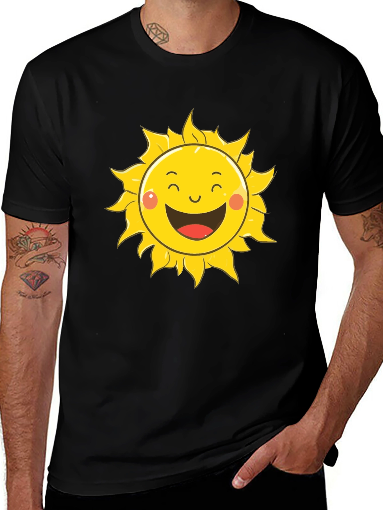 Happy Sun Graphic T-Shirt - Cheerful Summer Style