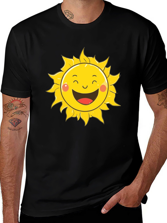 Happy Sun Graphic T-Shirt - Cheerful Summer Style
