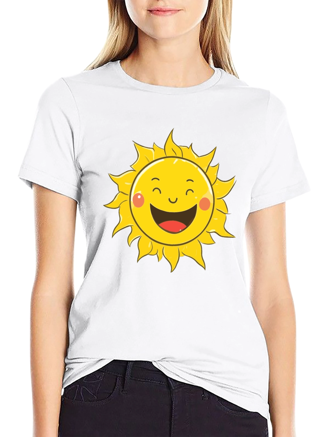 Happy Sun Graphic T-Shirt - Cheerful Summer Style
