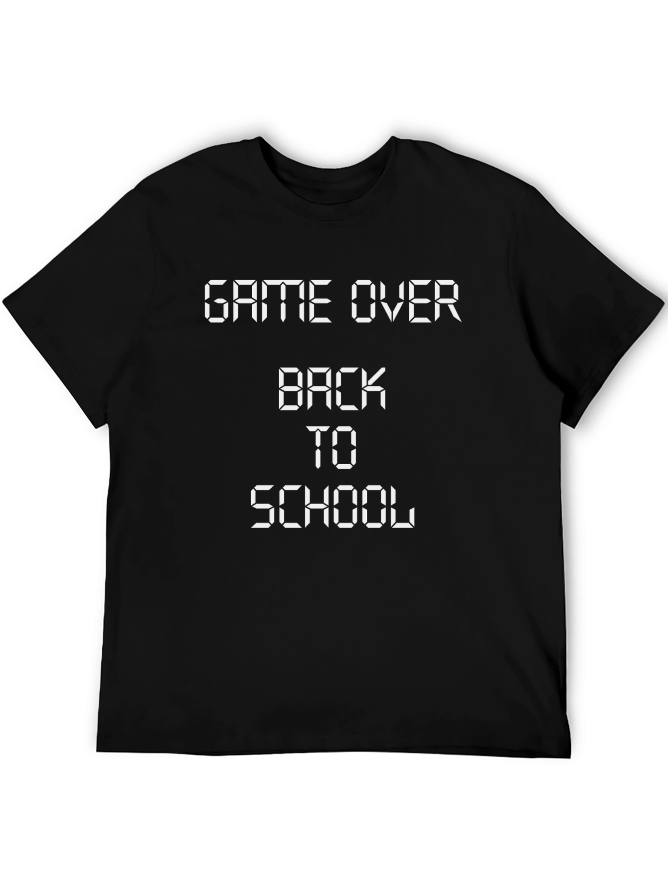 Game Over Back to School Black T-Shirt