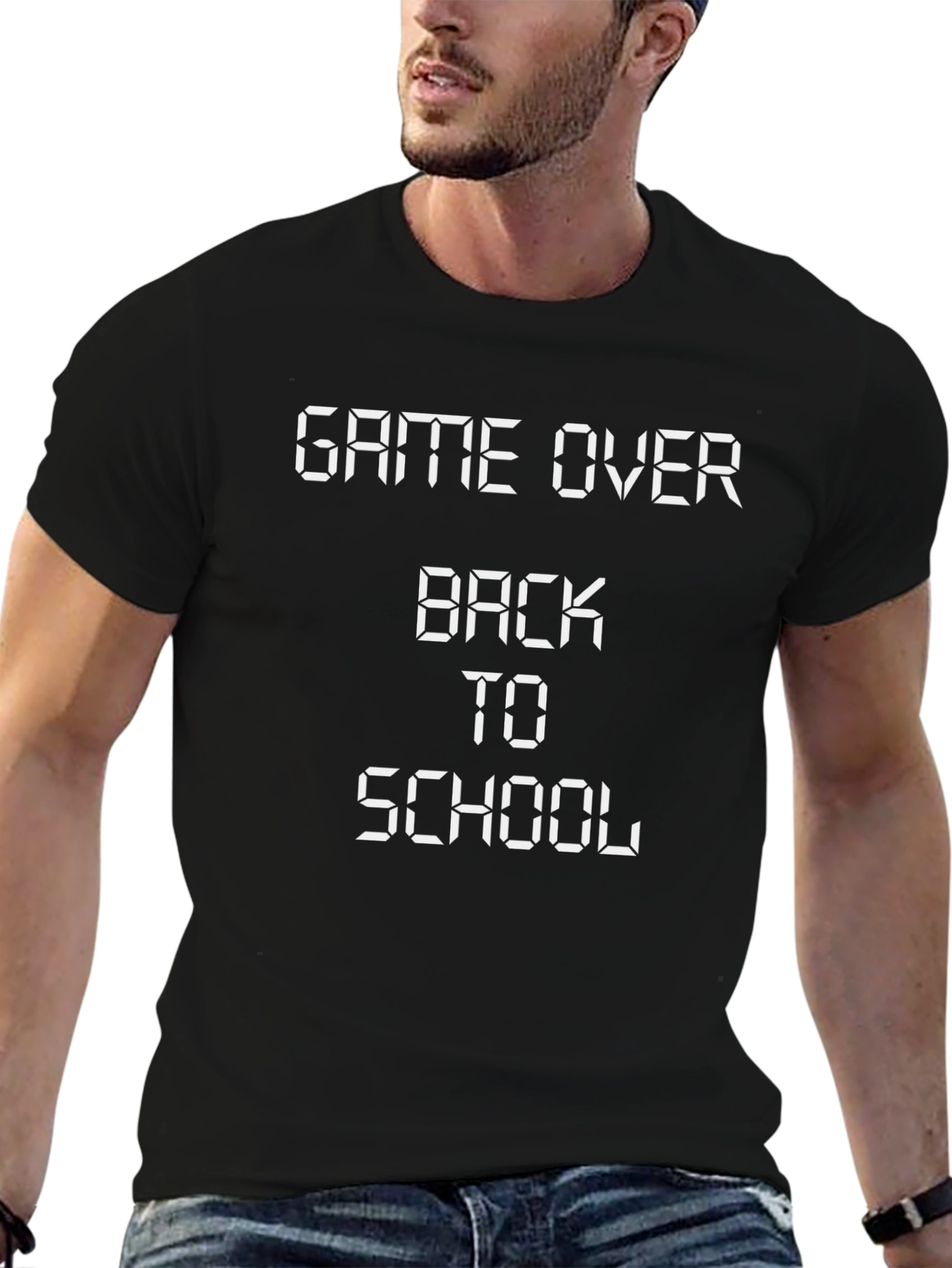 Game Over Back to School Black T-Shirt