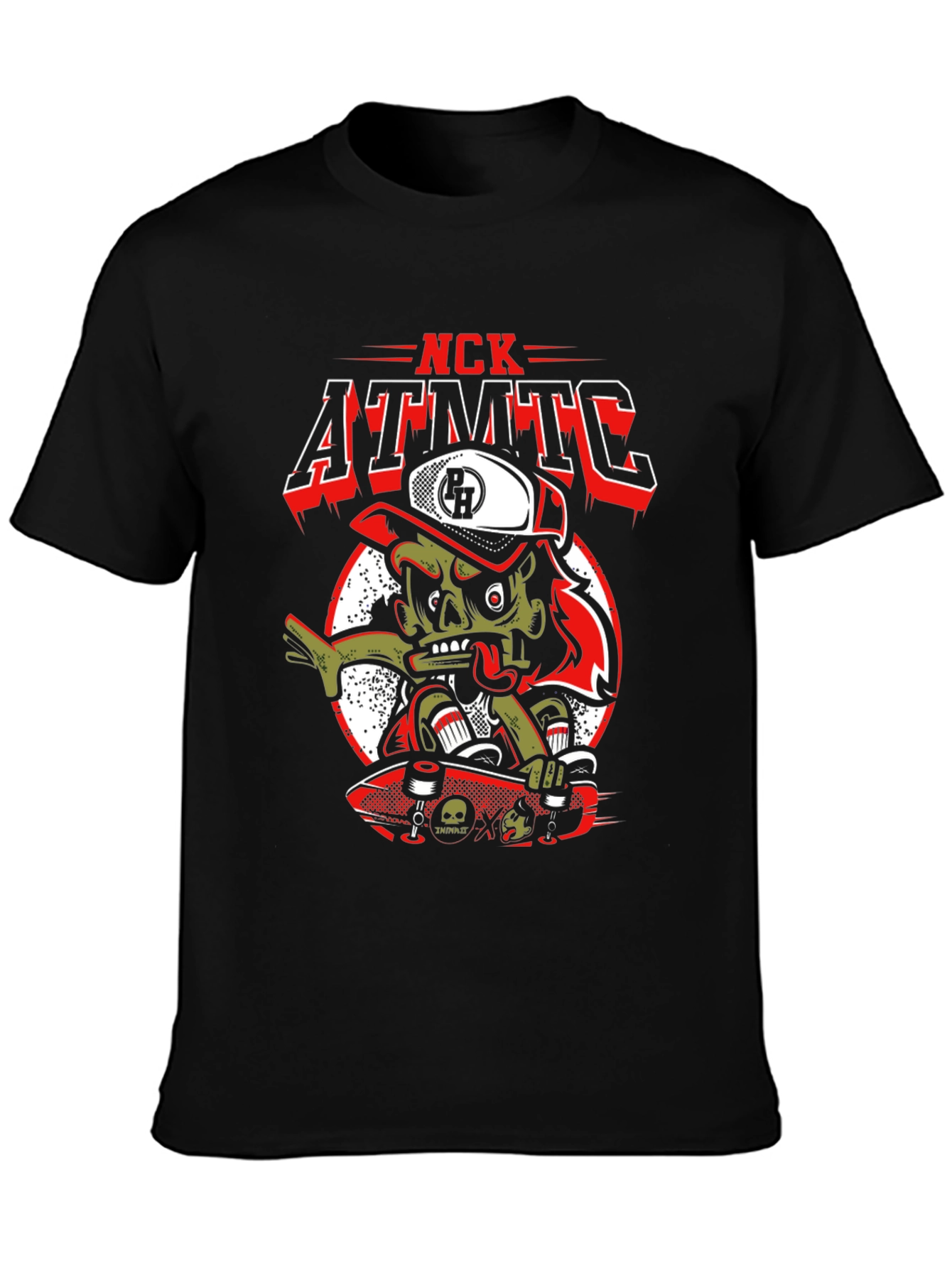 NCK ATMTC Graphic Print Black T-Shirt