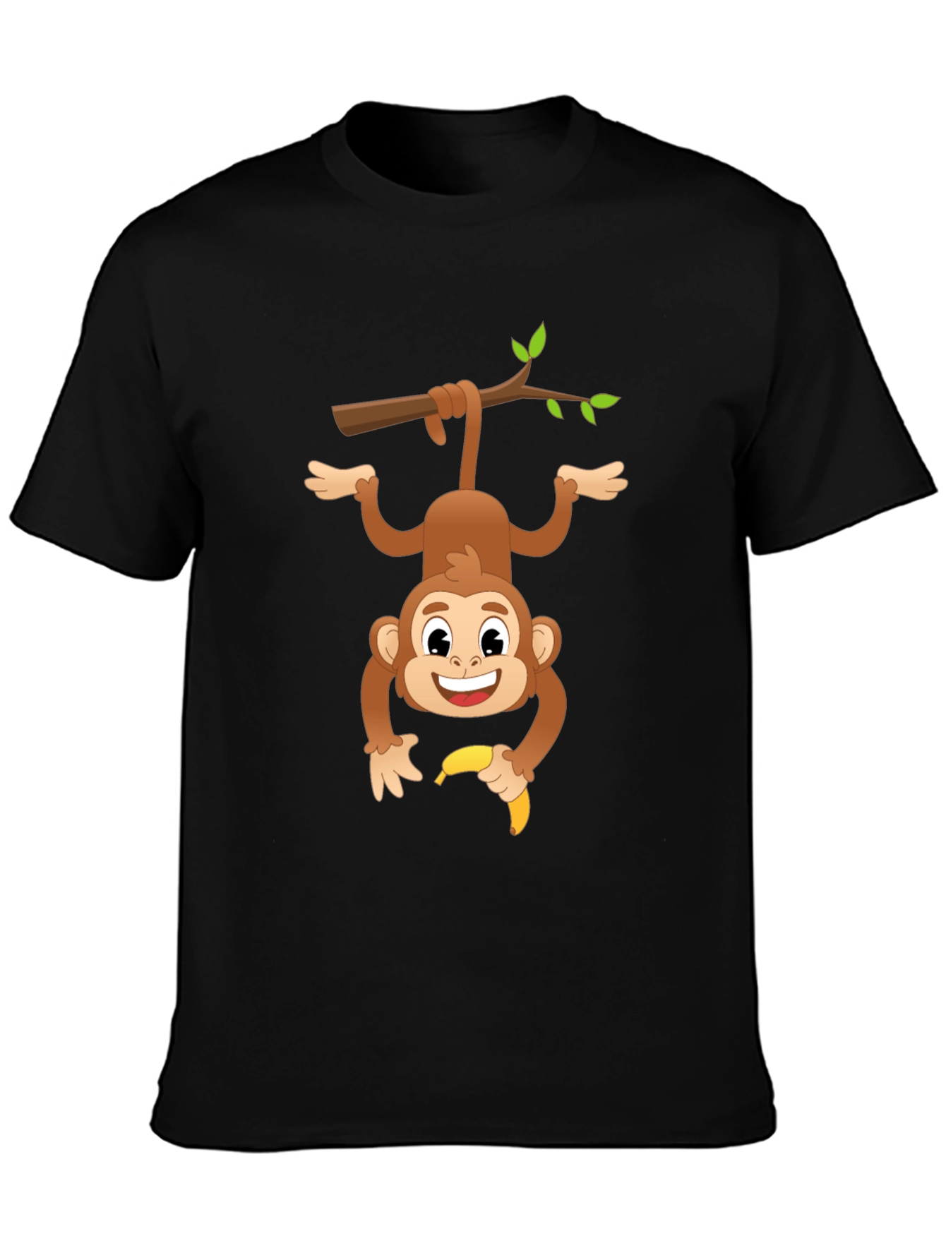 Monkeying Around Graphic Tee - Black