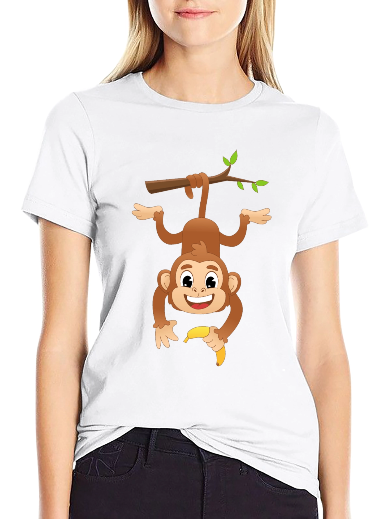 Monkeying Around Graphic Tee - Black