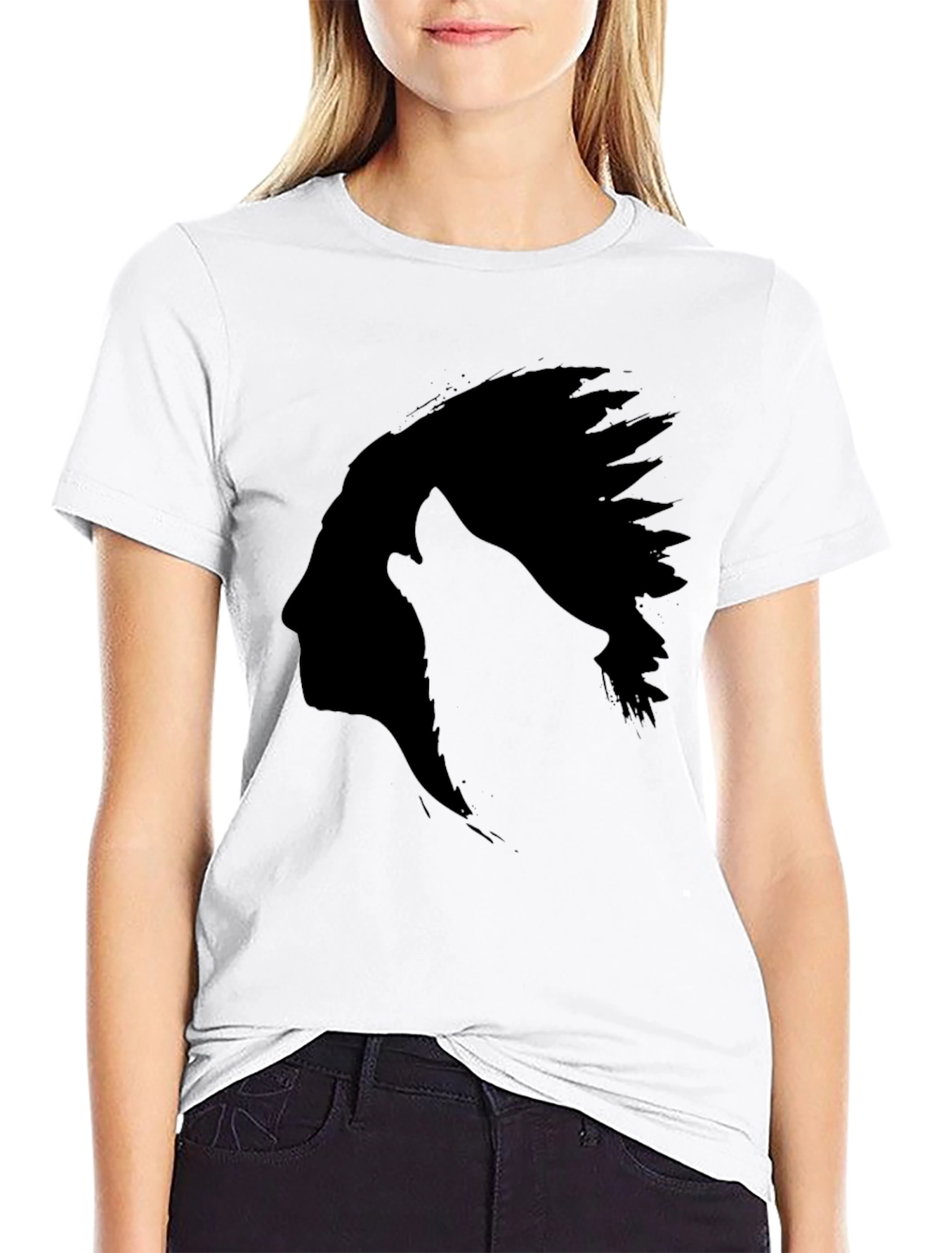 Black Native American Silhouette T-Shirt