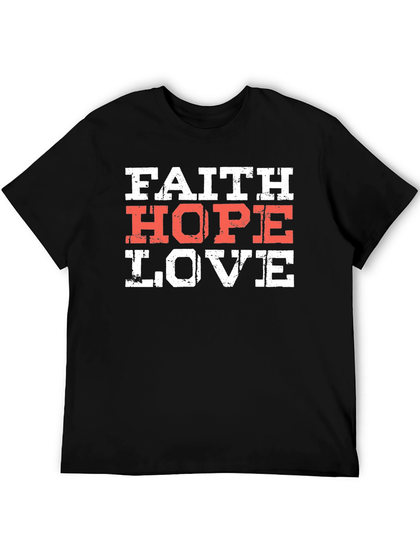 Faith Hope Love T-Shirt Christian Religious Graphic Tee