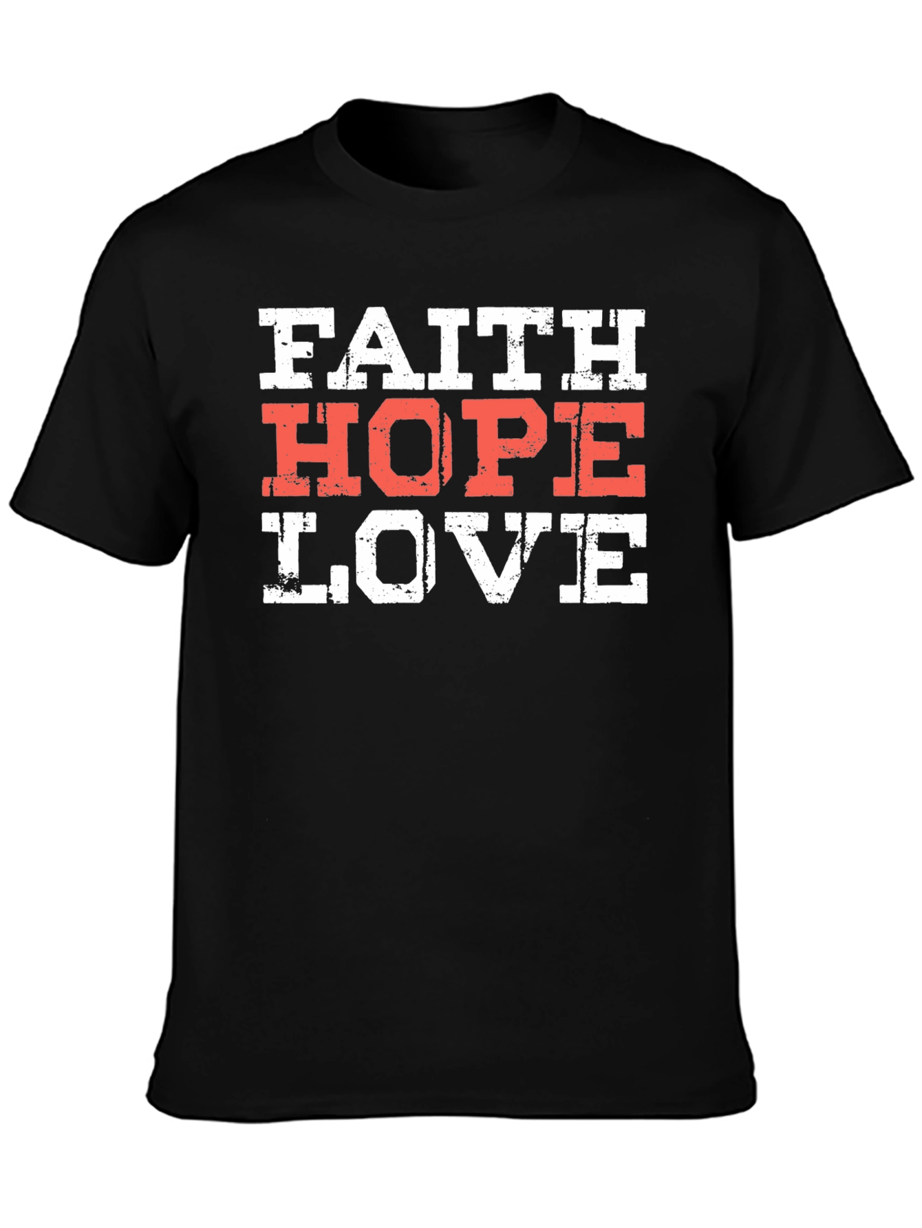Faith Hope Love T-Shirt Christian Religious Graphic Tee