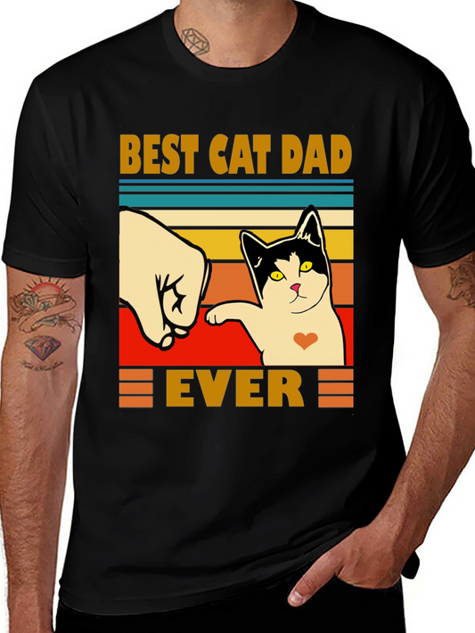 Best Cat Dad Ever T-Shirt - Fathers Day Gift