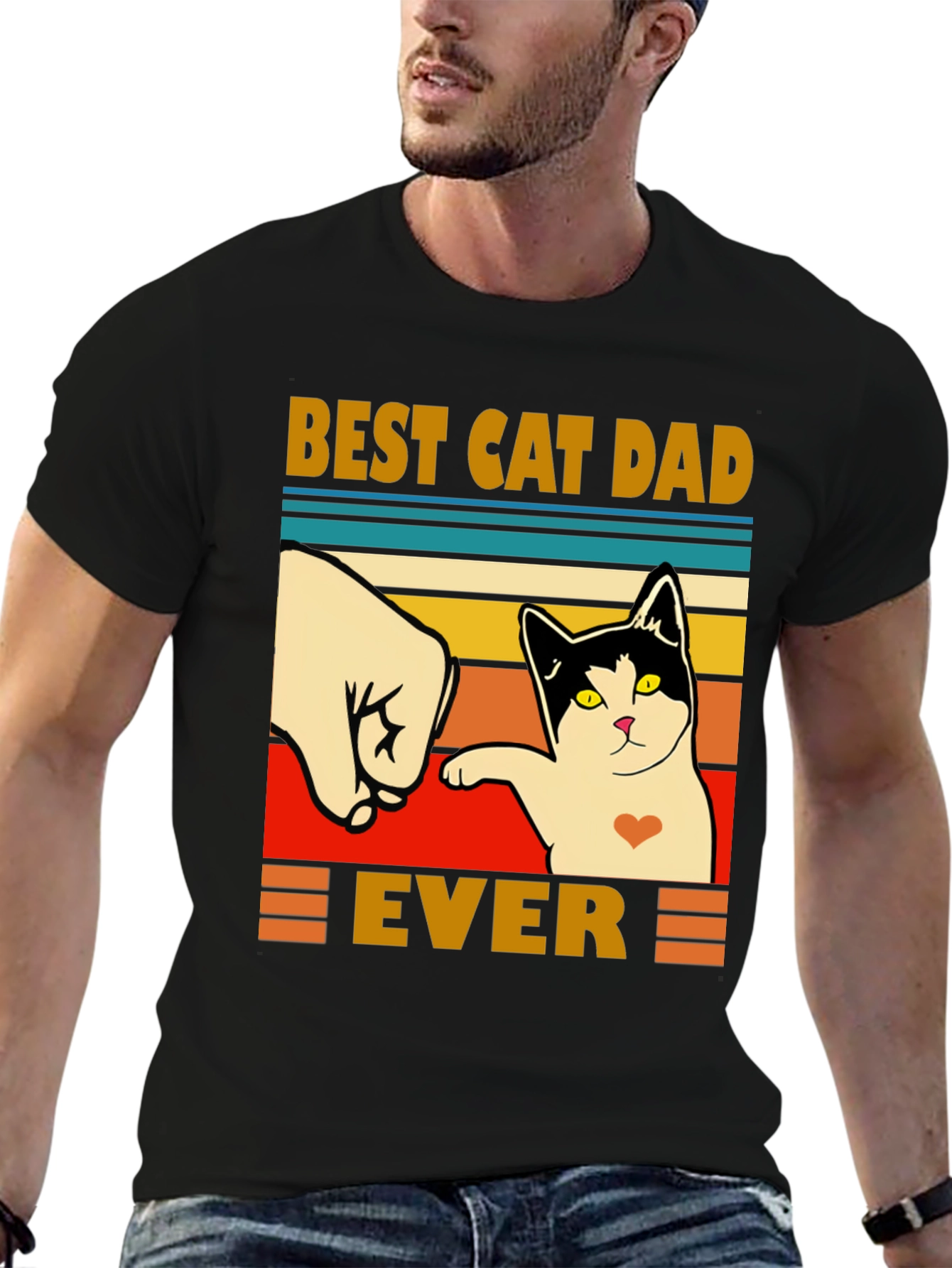 Best Cat Dad Ever T-Shirt - Fathers Day Gift
