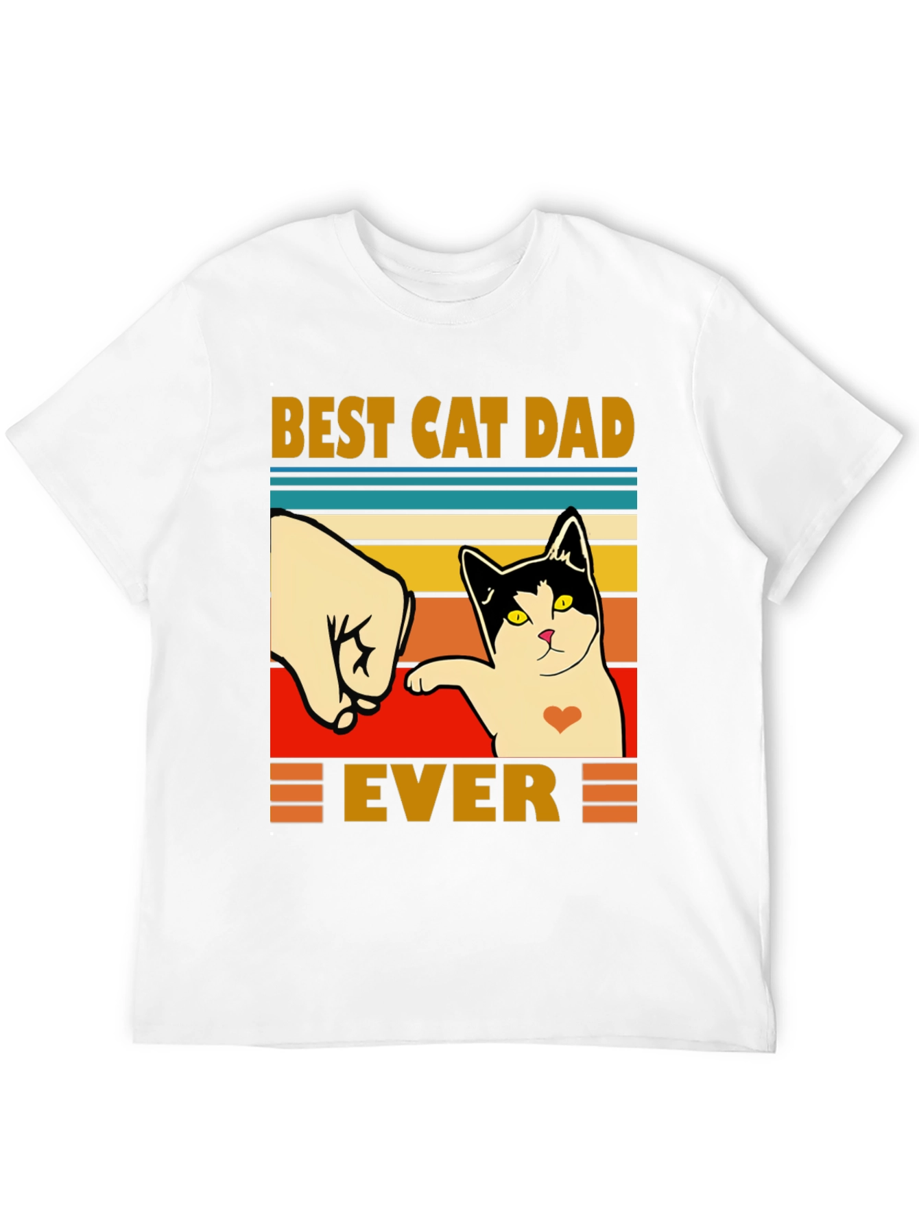 Best Cat Dad Ever T-Shirt - Fathers Day Gift