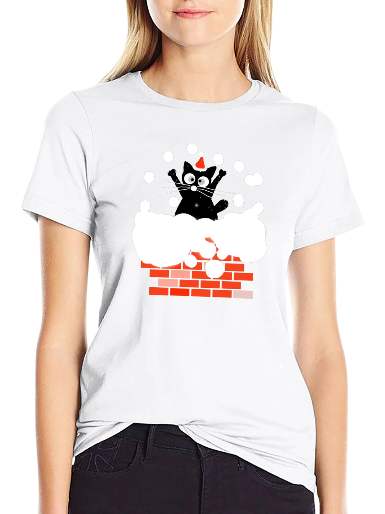 Chimney Cat Christmas T-Shirt