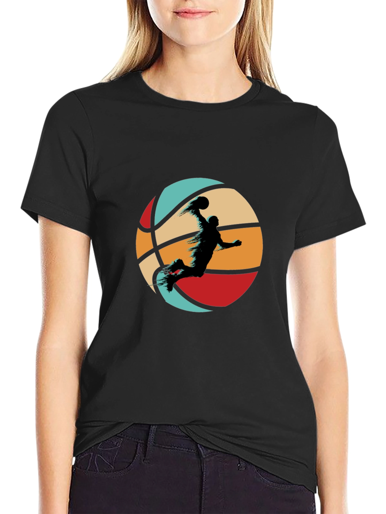Retro Basketball Slam Dunk Graphic Tee