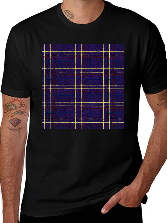 Plaid Pattern T-Shirt - Stylish Casual Wear
