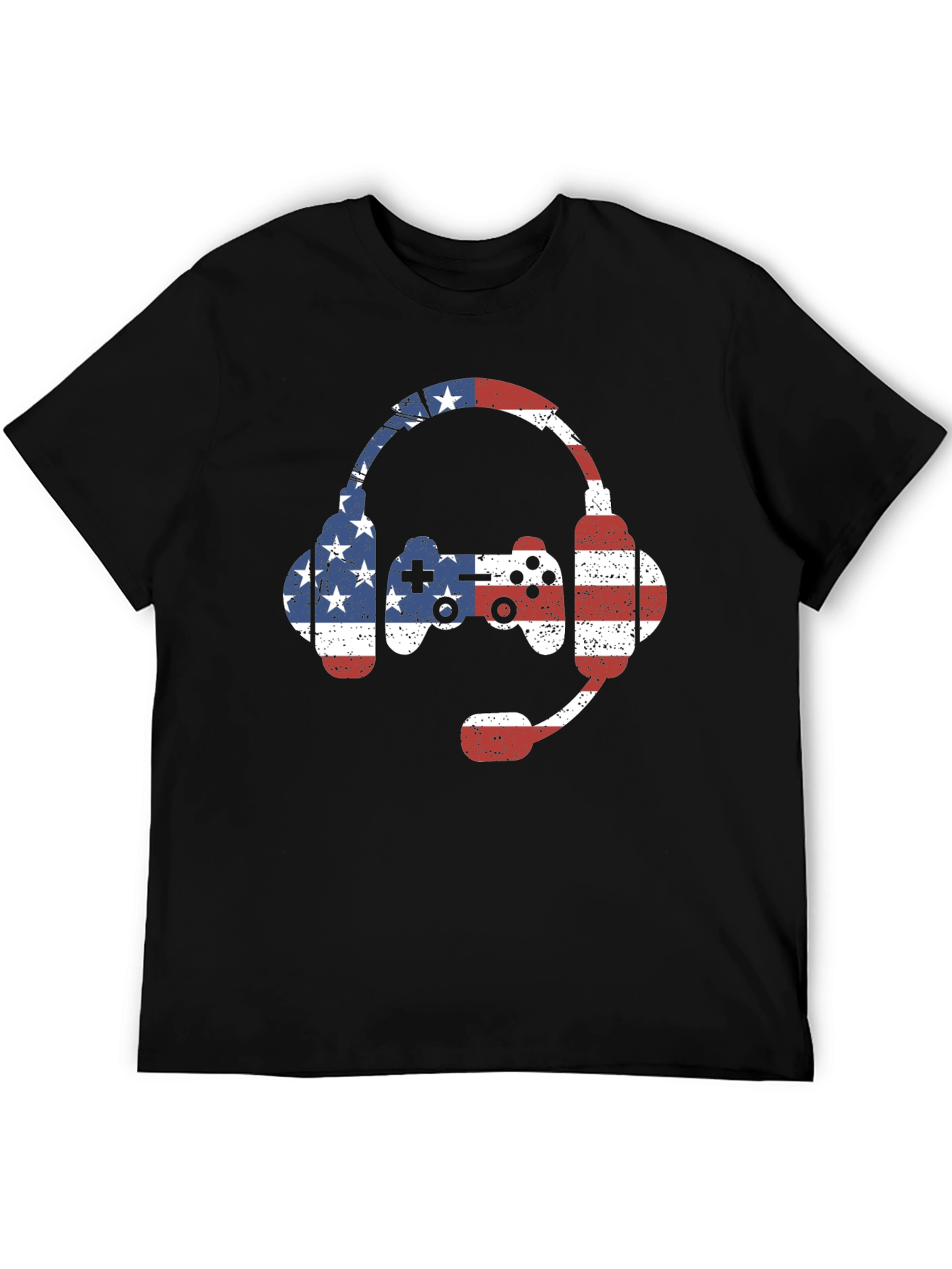 American Flag Gamer T-Shirt - Patriotic Gaming Tee