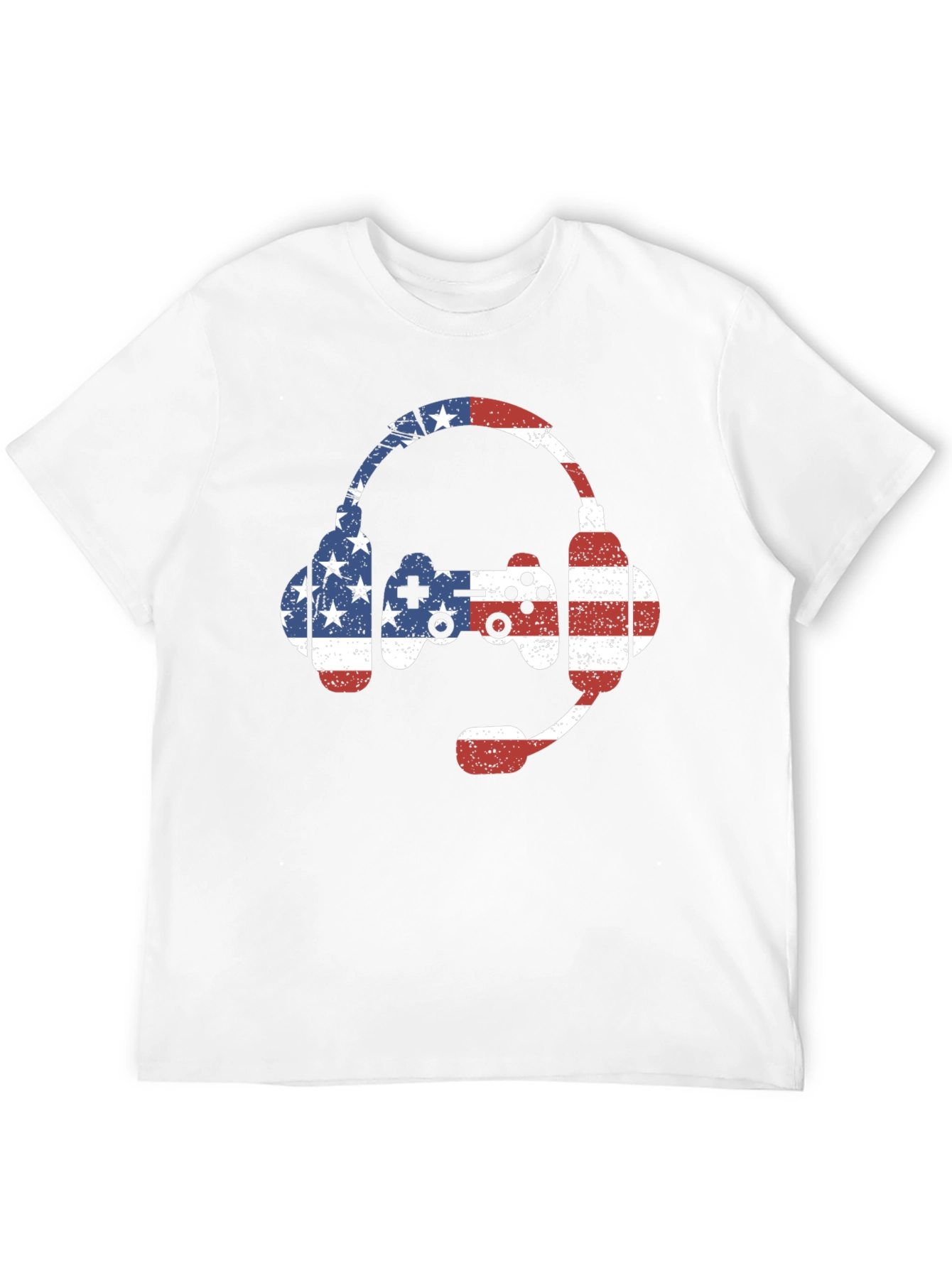 American Flag Gamer T-Shirt - Patriotic Gaming Tee
