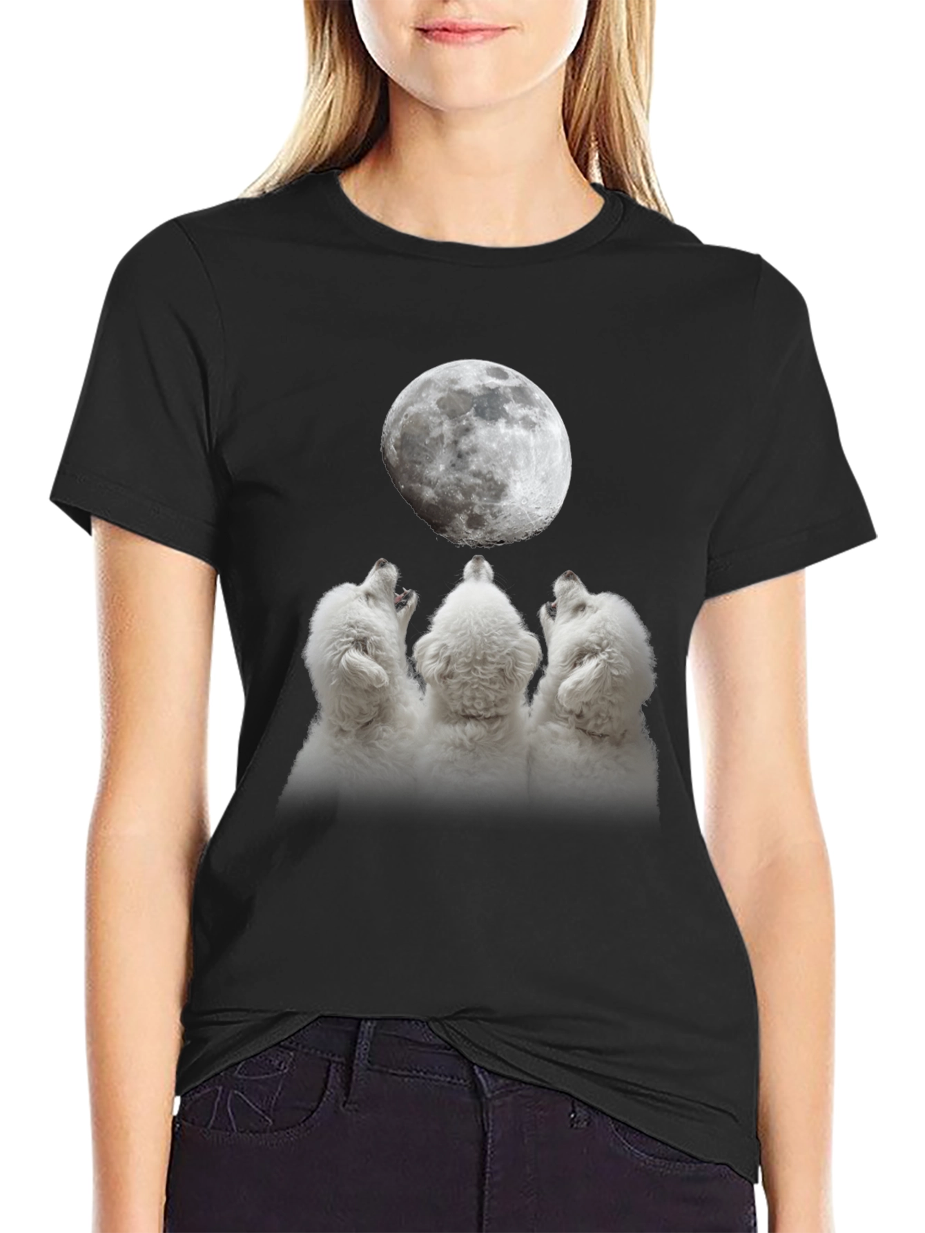 Wolf Howling Moon T-Shirt | Unique Graphic Tee